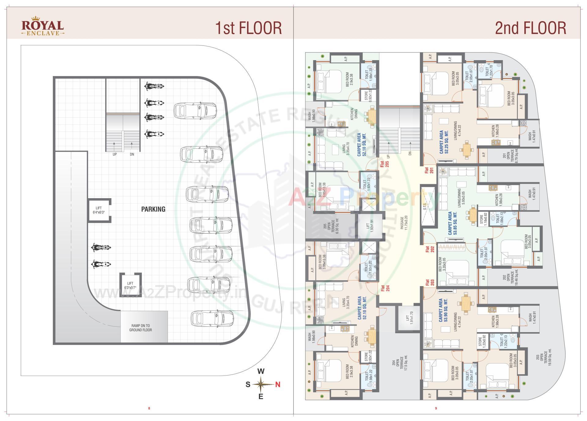 Layout of real estate project Royal Enclave located at Rajkot, Rajkot, Gujarat