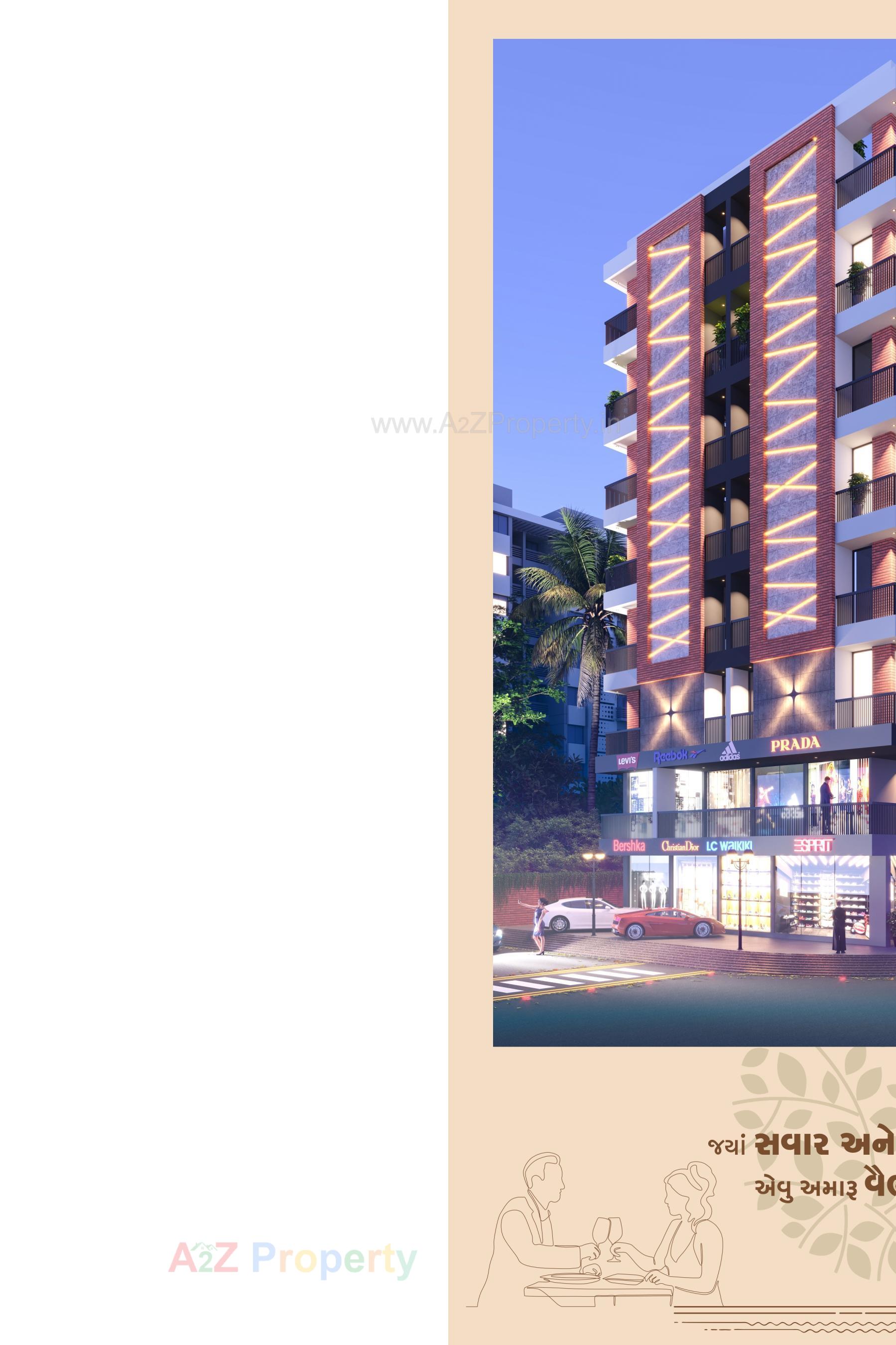 3D Elevation of real estate project Royal Lotus located at Raiya, Rajkot, Gujarat