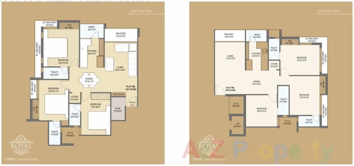 Layout of real estate project Royal Paradise located at Raiya, Rajkot, Gujarat
