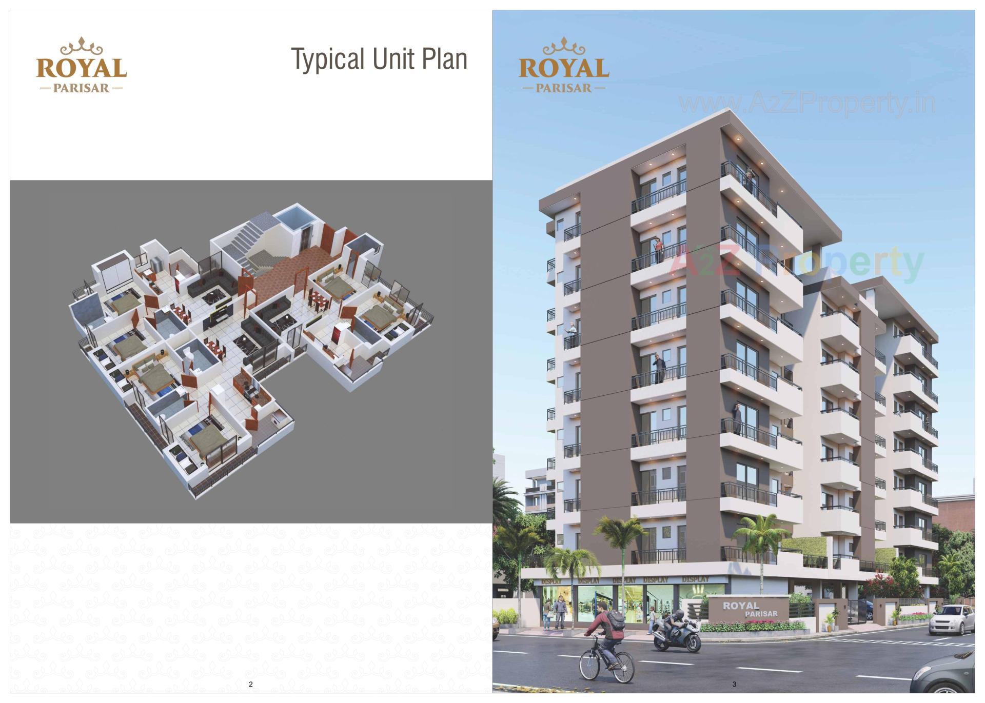 3D Elevation of real estate project Royal Parisar located at Rajkot, Rajkot, Gujarat