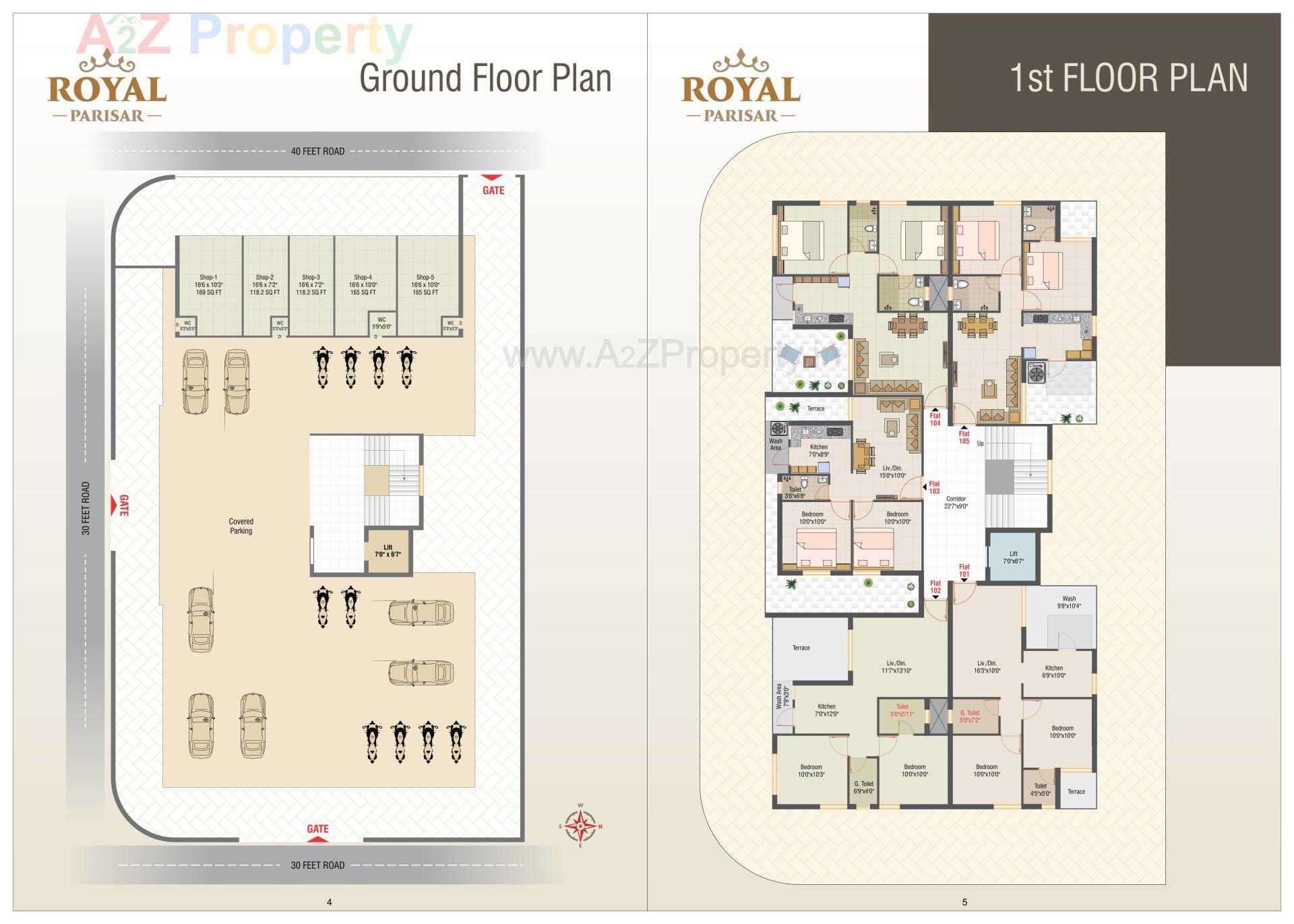 Layout of real estate project Royal Parisar located at Rajkot, Rajkot, Gujarat