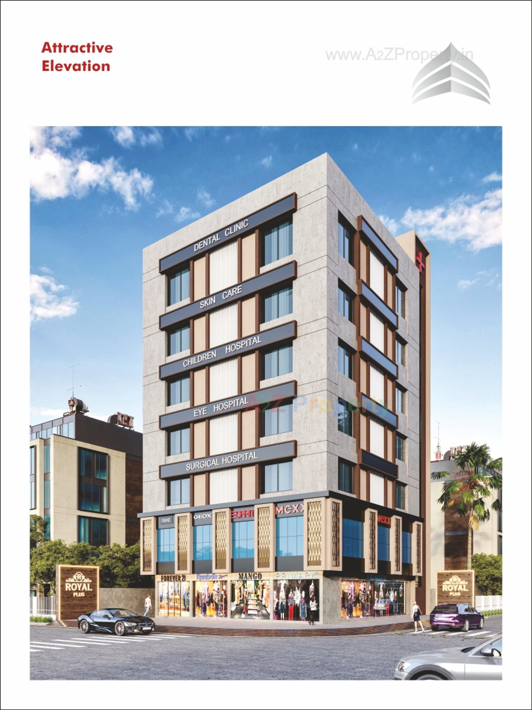 3D Elevation of real estate project Royal Plus located at Raiya, Rajkot, Gujarat