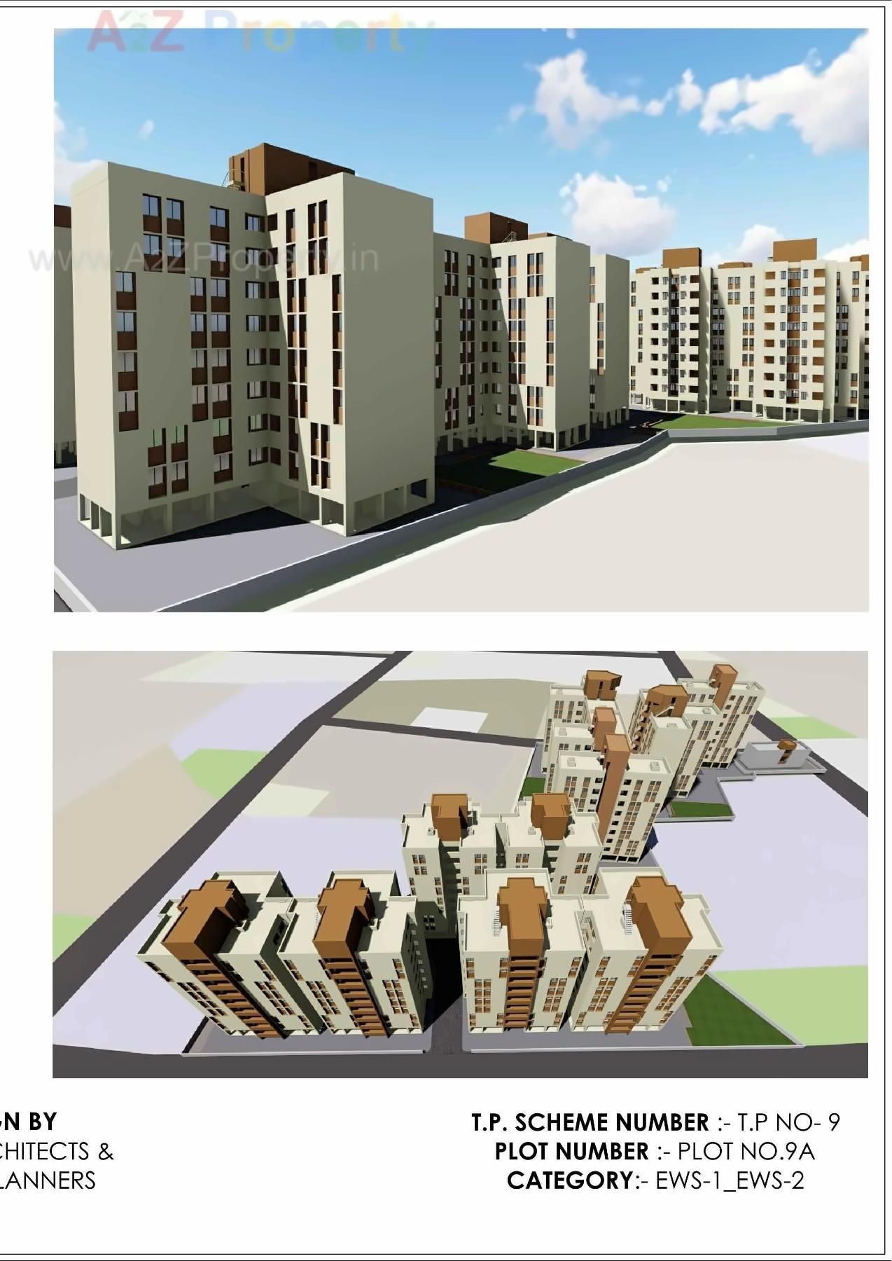 3D Elevation of real estate project Ruda Pmay Tp 9 Fp 9a (ews     ) located at Mo, Rajkot, Gujarat