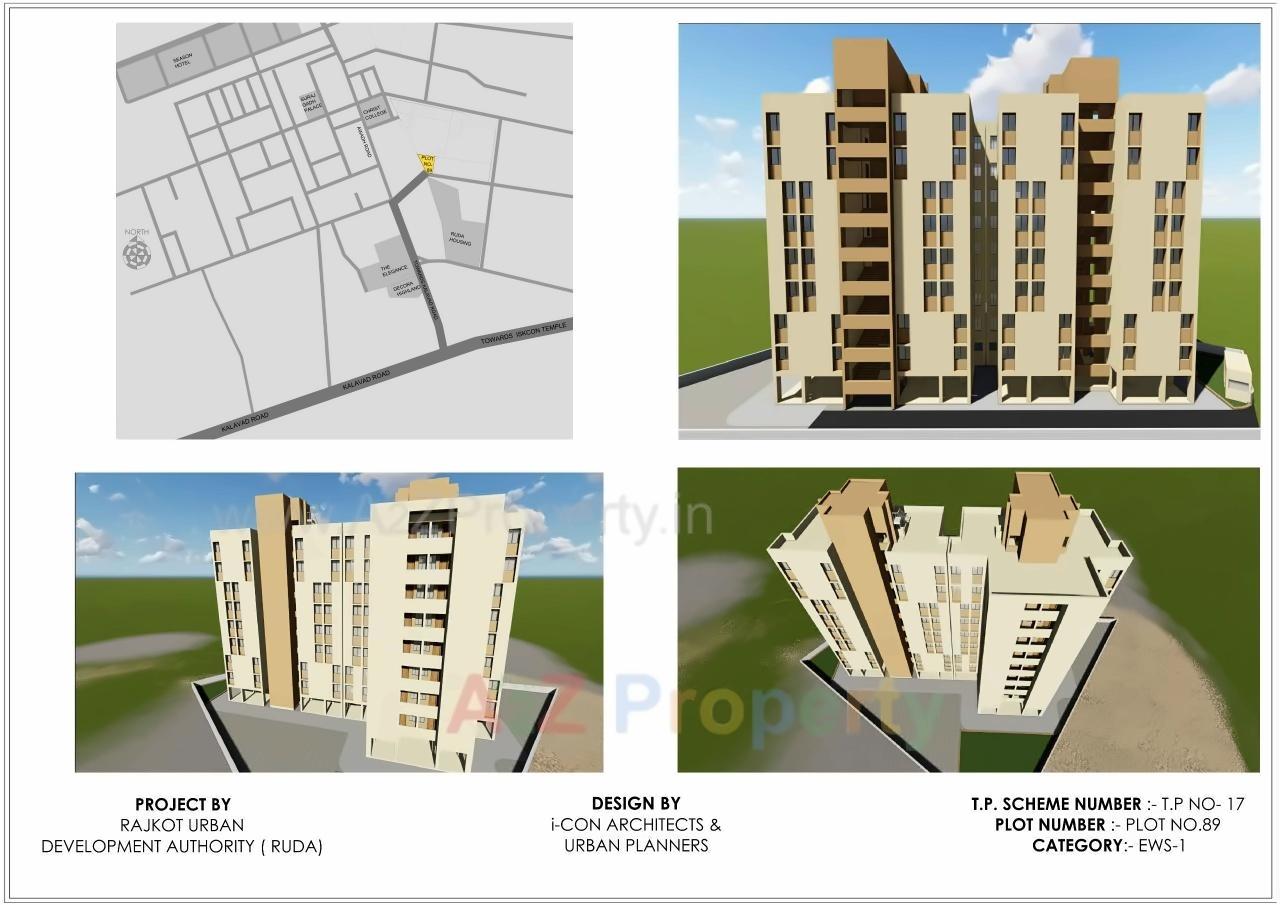 Layout of real estate project Ruda Tp 17 Fp 89 Pmay Ews located at Manjuka, Rajkot, Gujarat