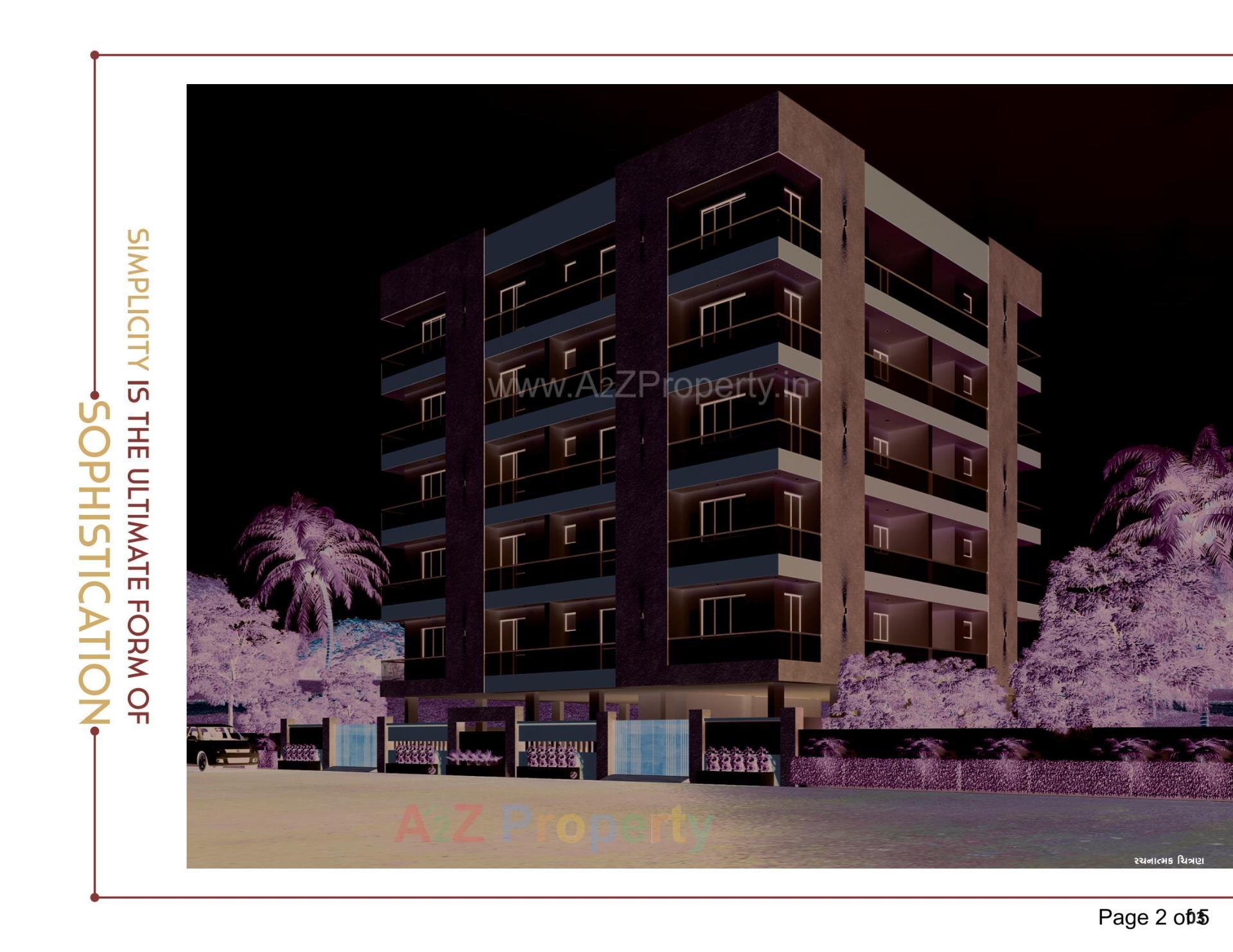 3D Elevation of real estate project Rudraksh Flats located at Rajkot, Rajkot, Gujarat