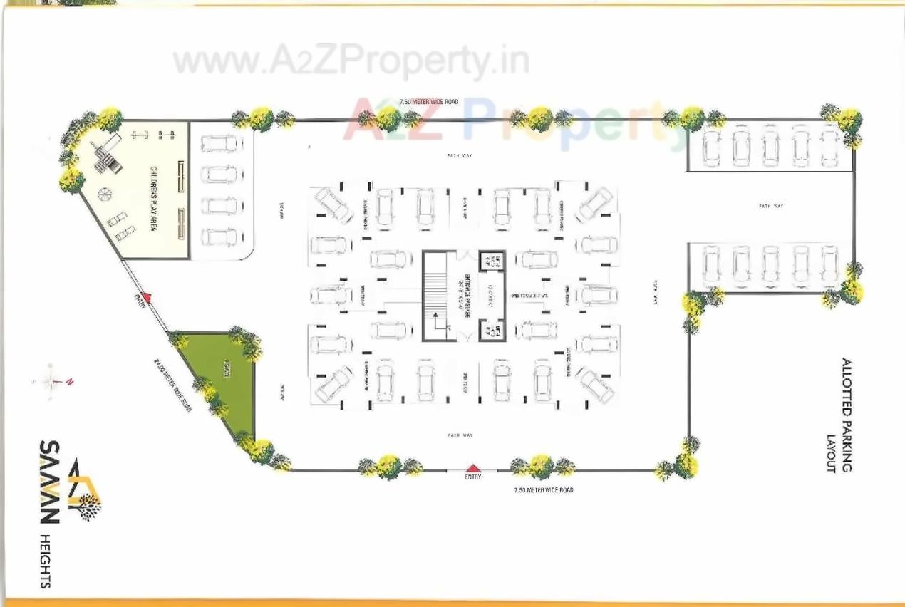 Layout of real estate project Saavan Diamond located at Mavdi, Rajkot, Gujarat