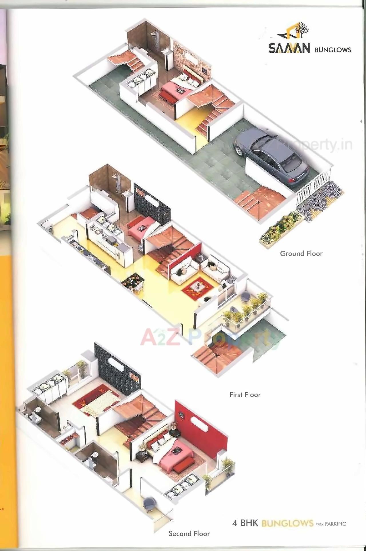 Layout of real estate project Saavan Diamond located at Mavdi, Rajkot, Gujarat