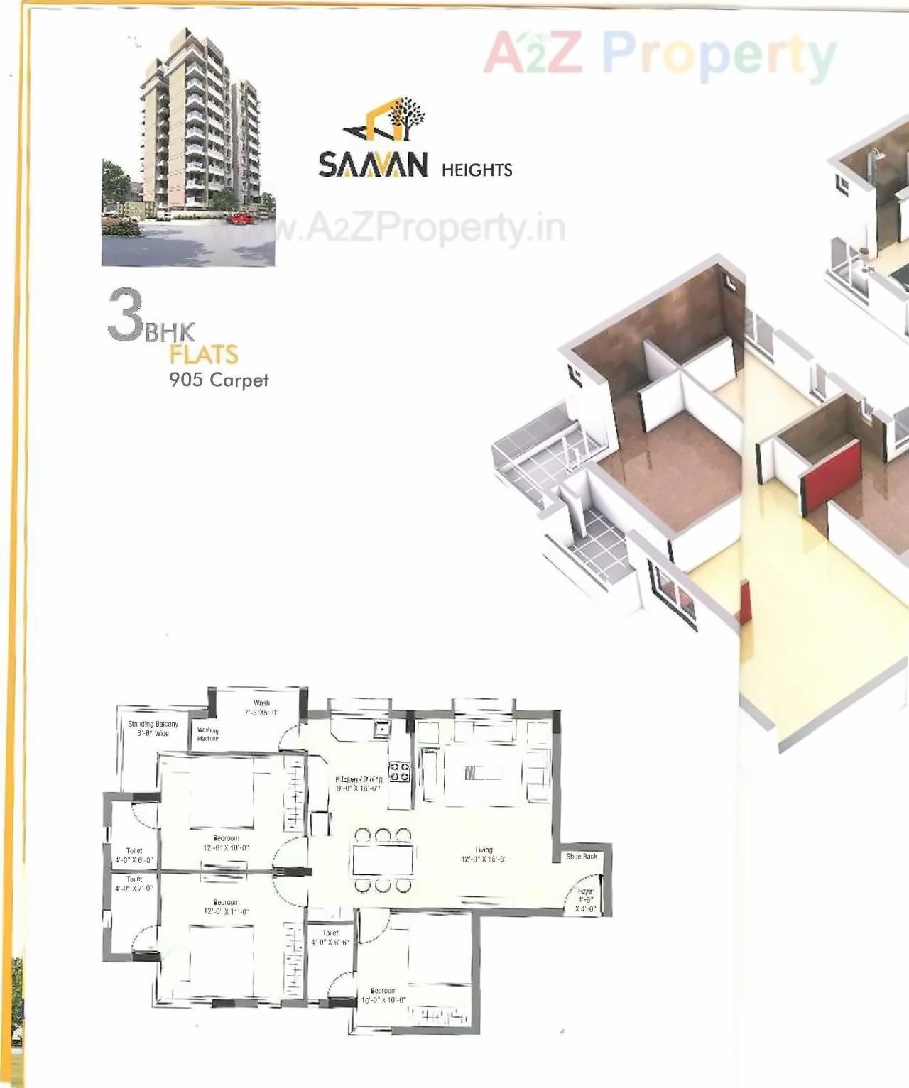 Layout of real estate project Saavan Heights located at Mavdi, Rajkot, Gujarat