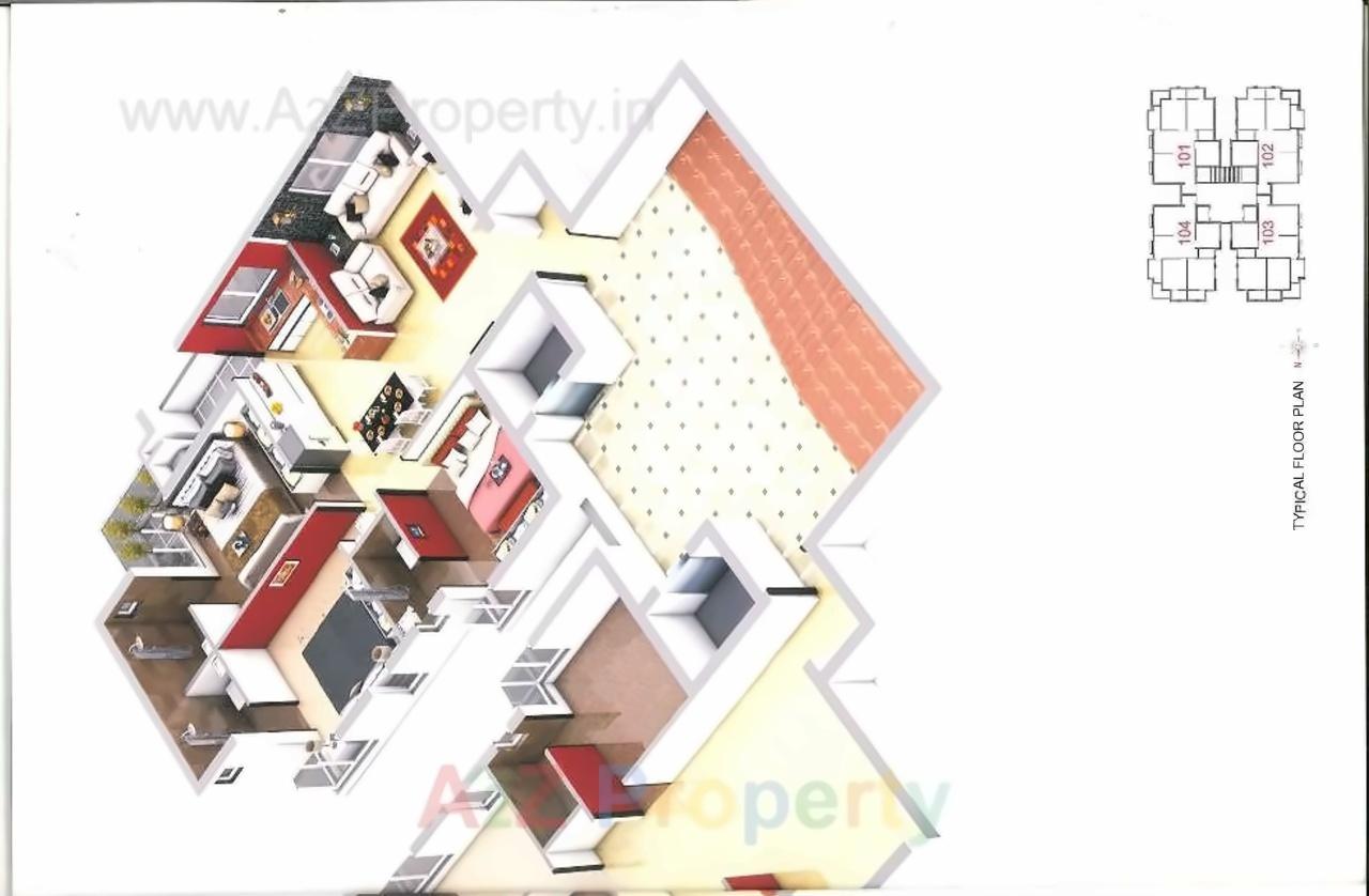 Layout of real estate project Saavan Heights located at Mavdi, Rajkot, Gujarat