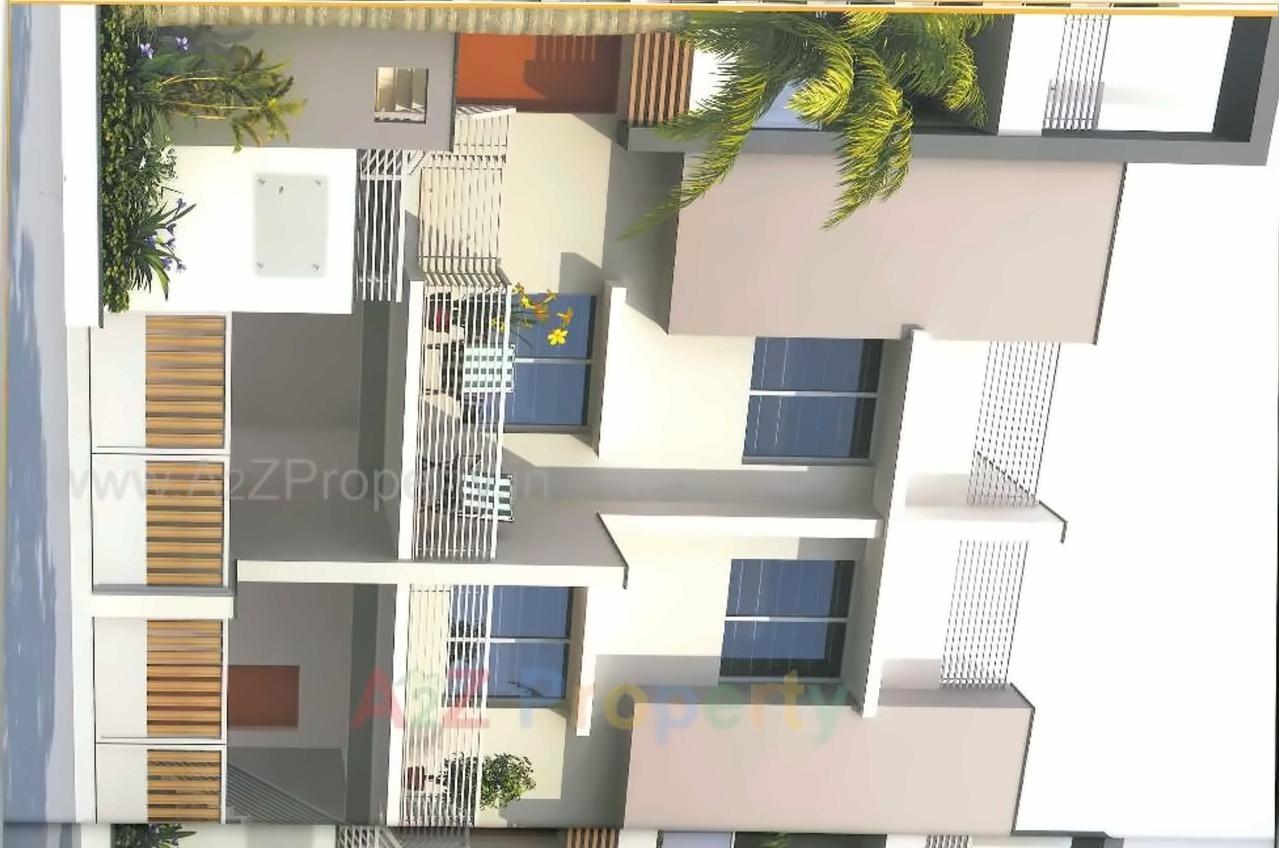 3D Elevation of real estate project Saavan Heights located at Mavdi, Rajkot, Gujarat