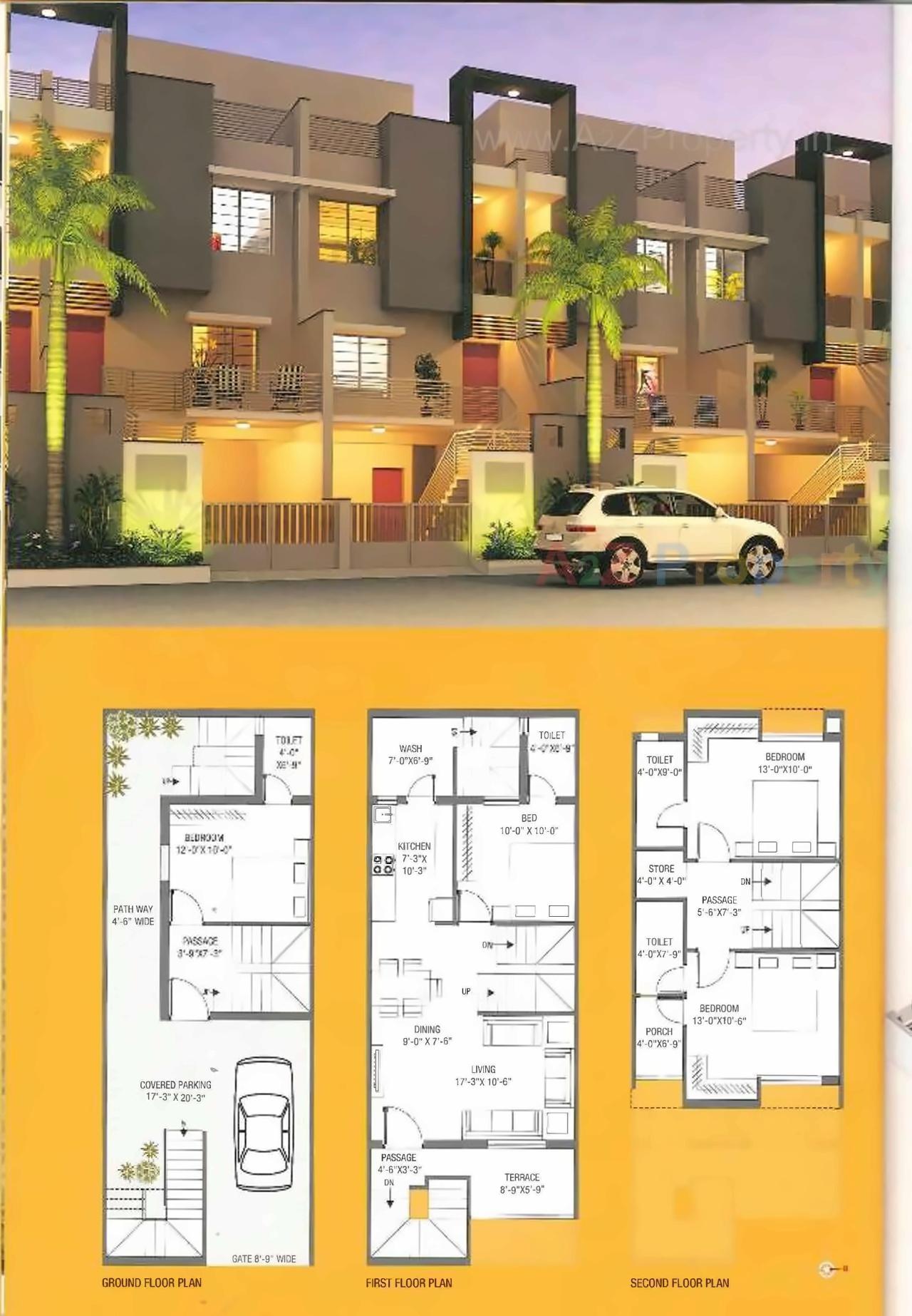 Layout of real estate project Saavan Heights located at Mavdi, Rajkot, Gujarat