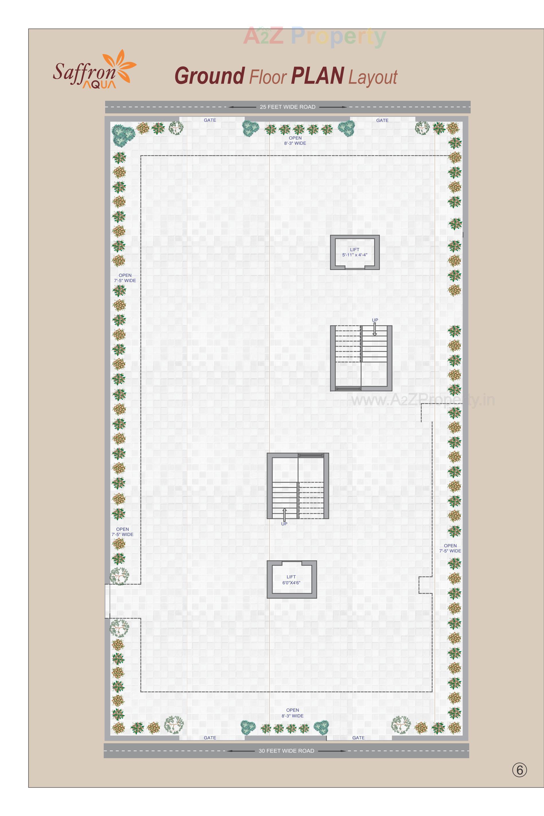 Layout of real estate project Saffron Aqua located at Madhapar, Rajkot, Gujarat