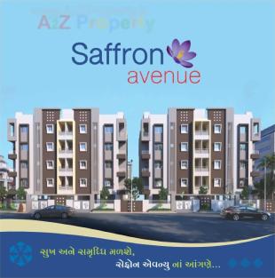Elevation of real estate project Saffron Avenue located at Madhapar, Rajkot, Gujarat