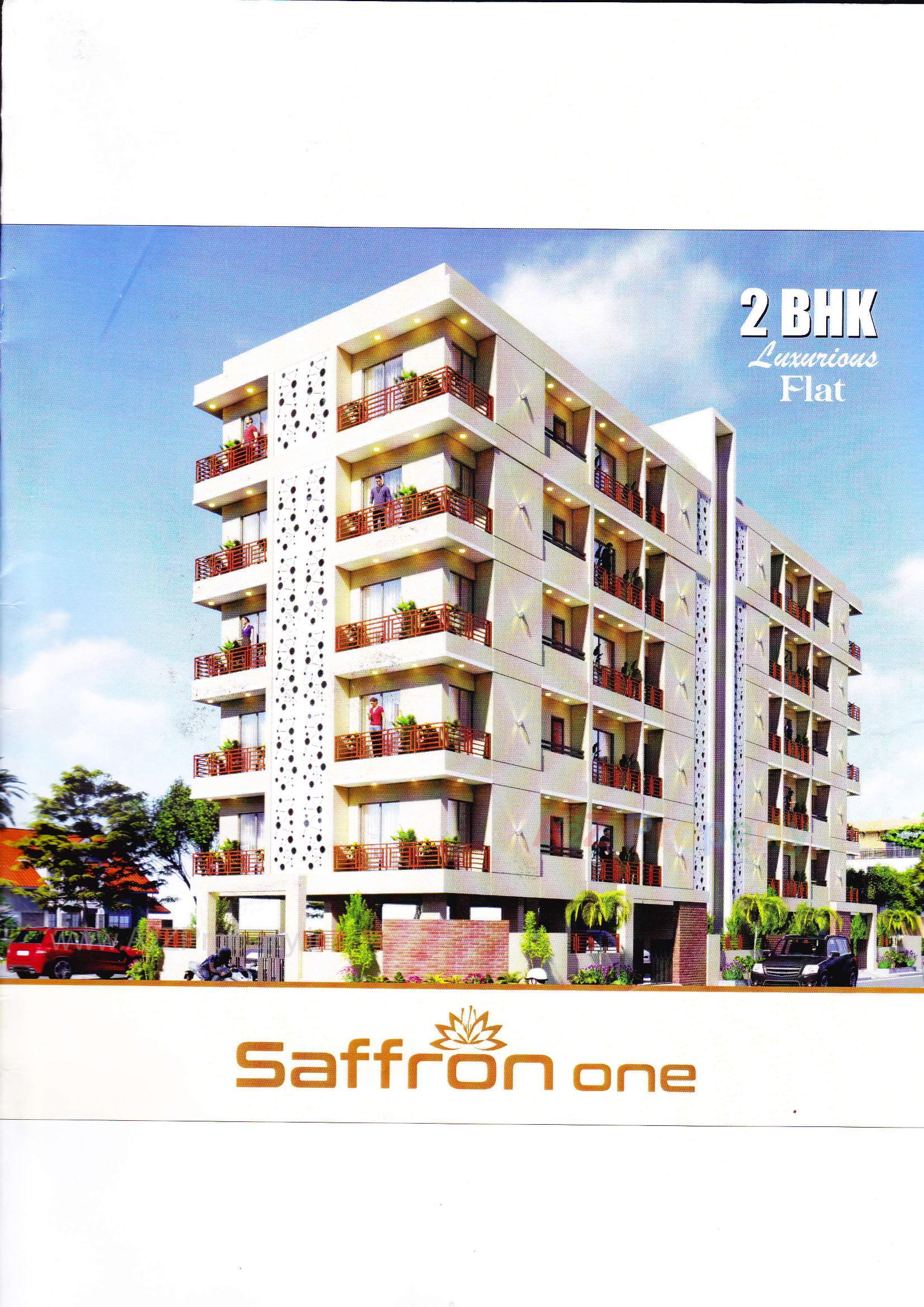 3D Elevation of real estate project Saffron One located at Mavdi, Rajkot, Gujarat