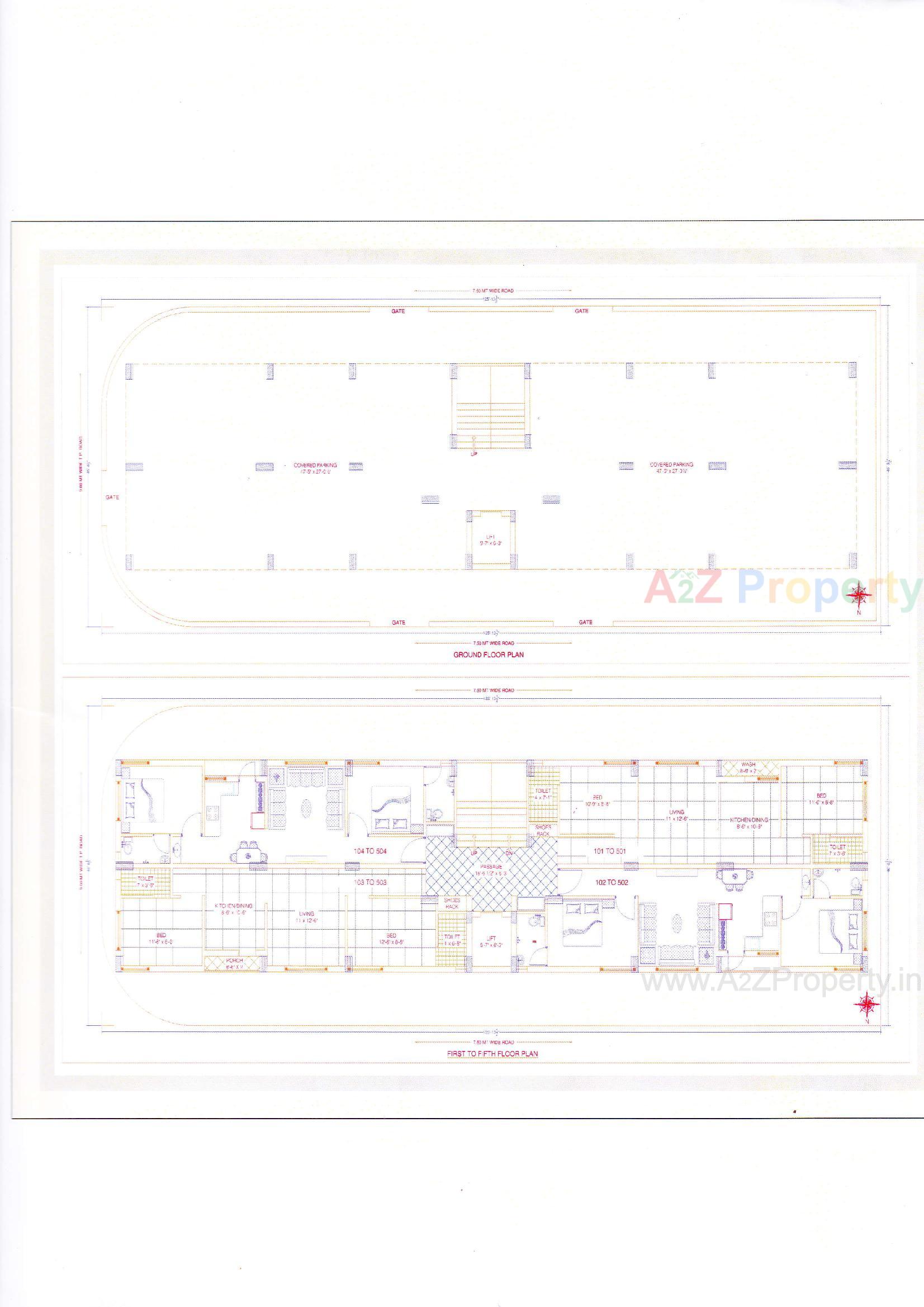 Layout of real estate project Saffron One located at Mavdi, Rajkot, Gujarat