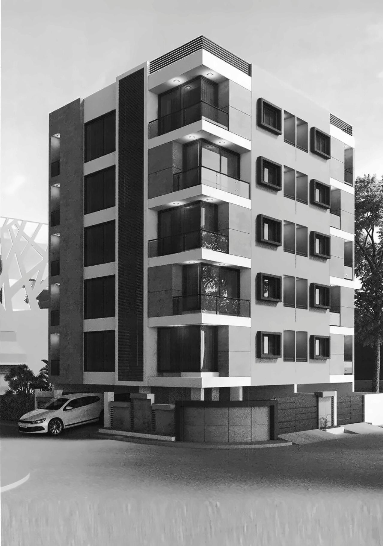 3D Elevation of real estate project Saffron Rise located at Rajkot, Rajkot, Gujarat