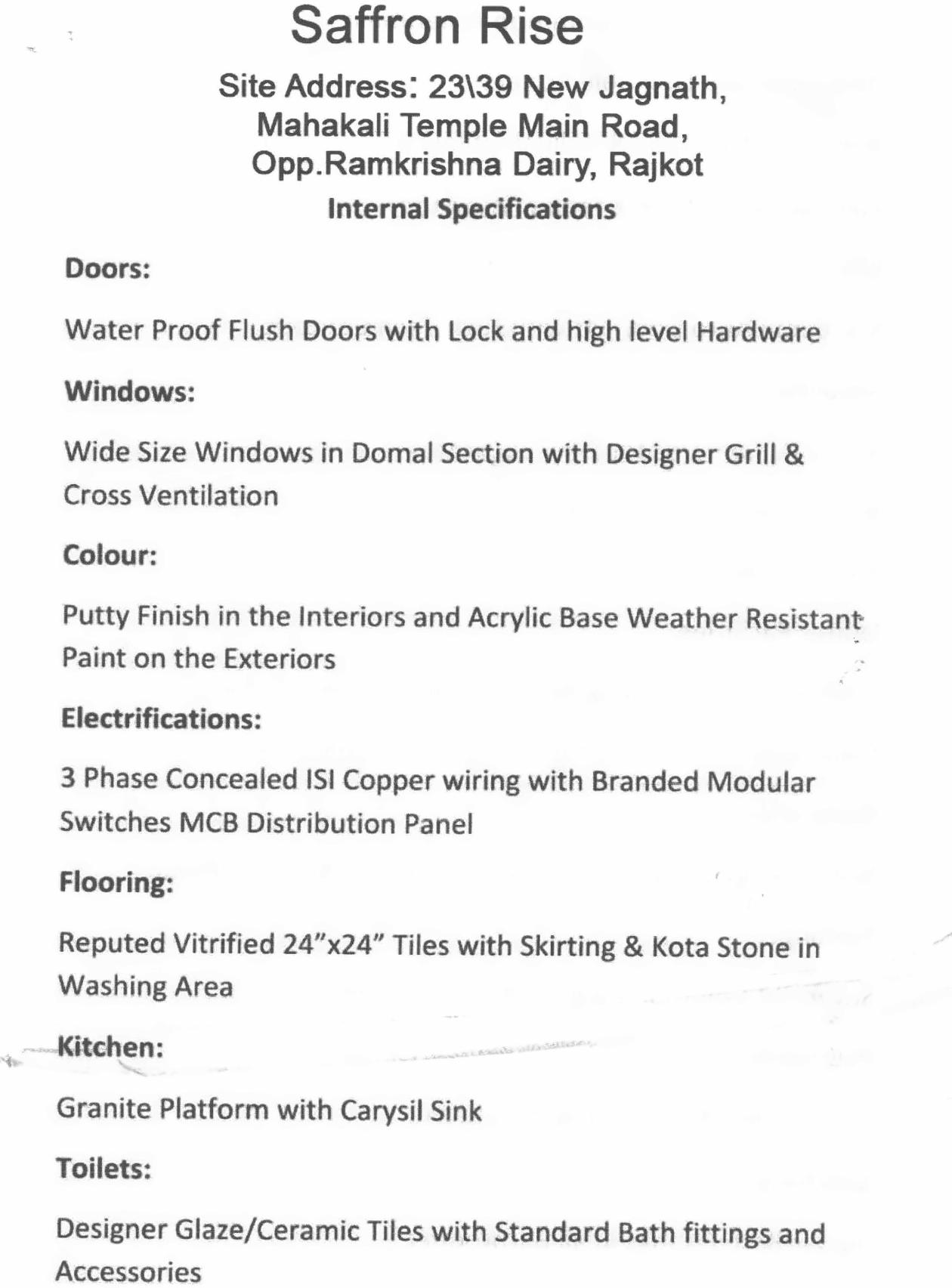  of real estate project Saffron Rise located at Rajkot, Rajkot, Gujarat