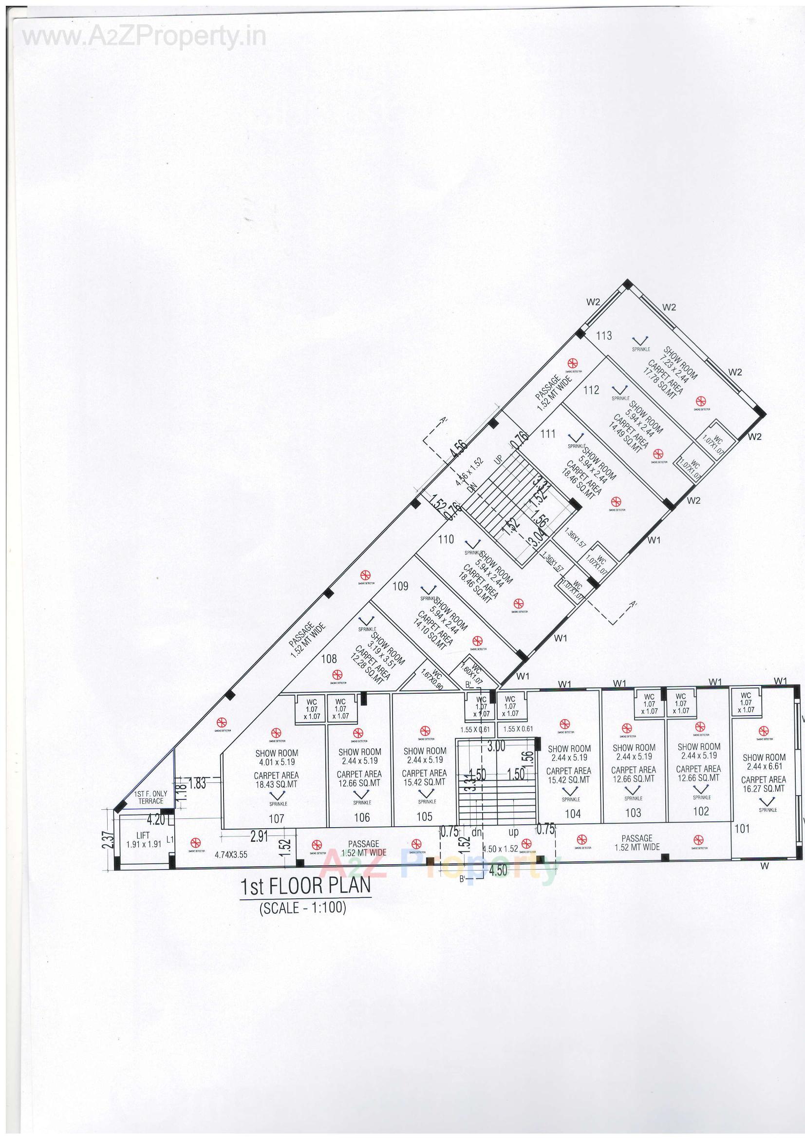 Layout of real estate project Sakar Prime located at Rajkot, Rajkot, Gujarat