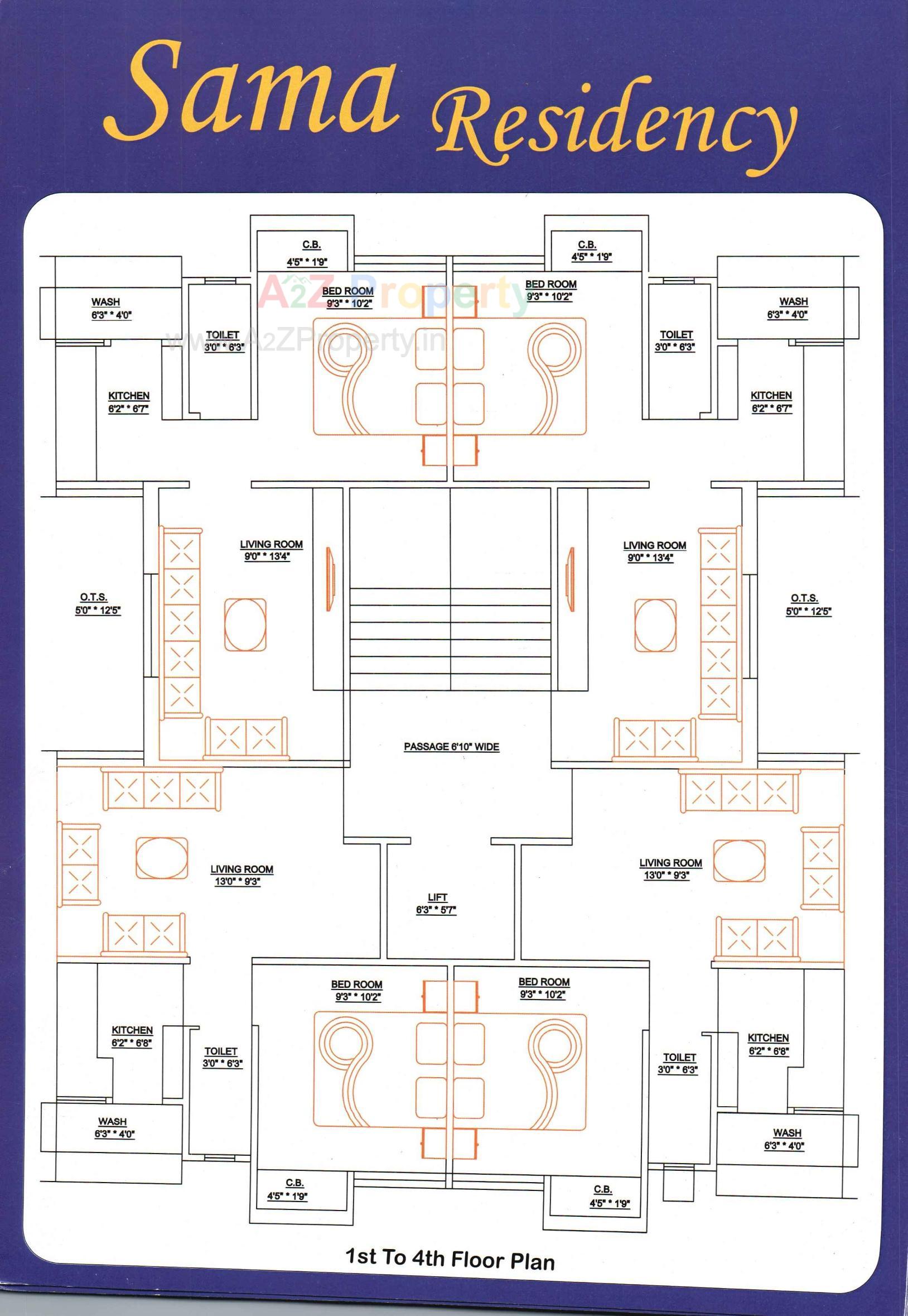 Layout of real estate project Sama Residency located at Rajkot, Rajkot, Gujarat