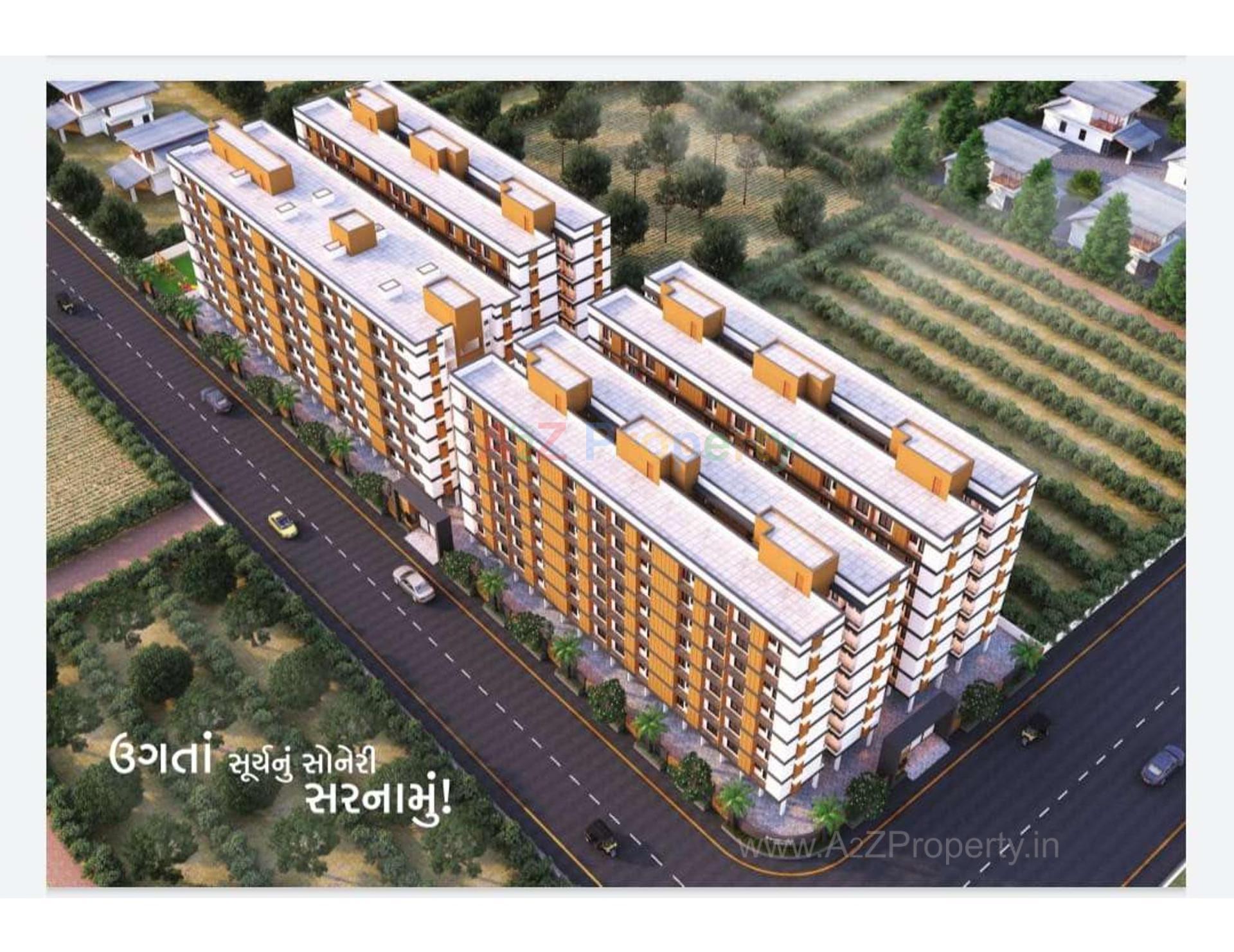 3D Elevation of real estate project Samanvay Heights located at Rajkot, Rajkot, Gujarat