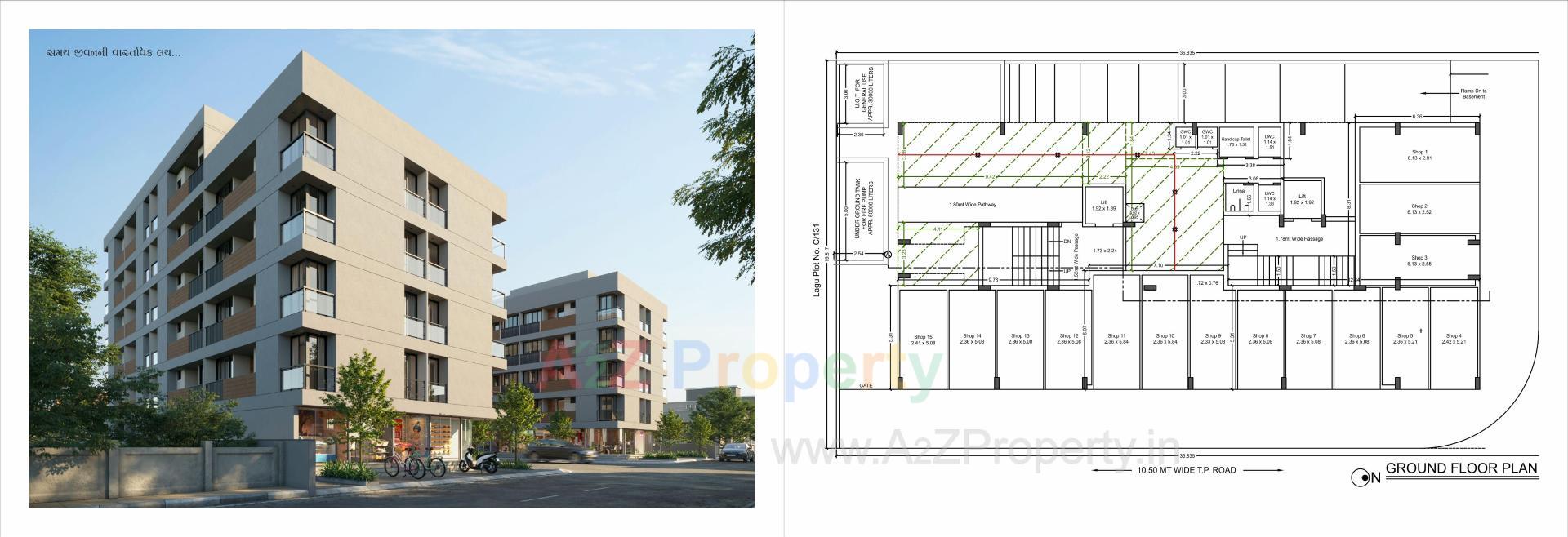 Layout of real estate project Samay located at Ghanteswar, Rajkot, Gujarat