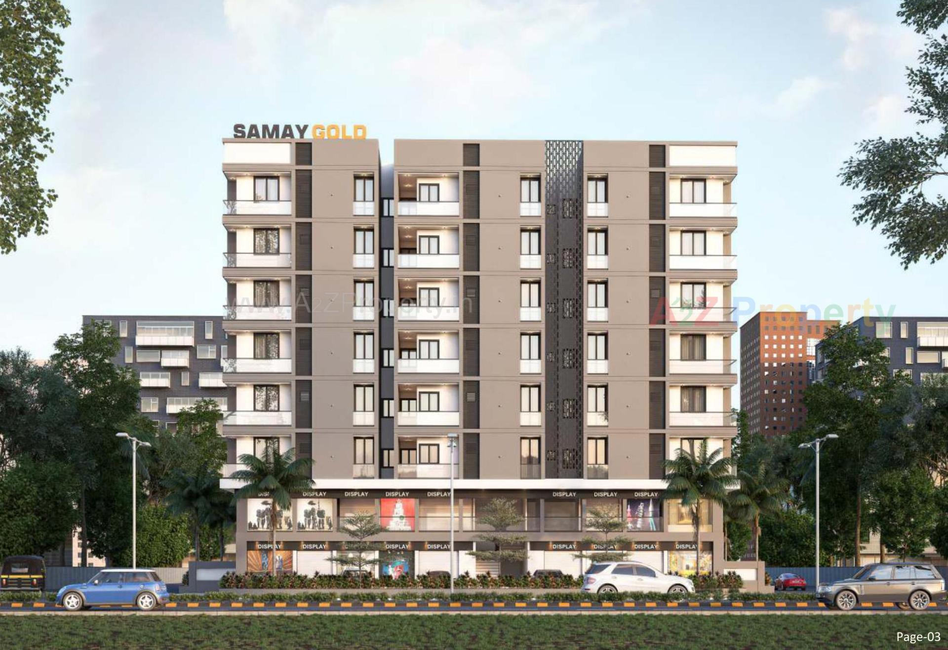3D Elevation of real estate project Samay Gold located at Ronki, Rajkot, Gujarat