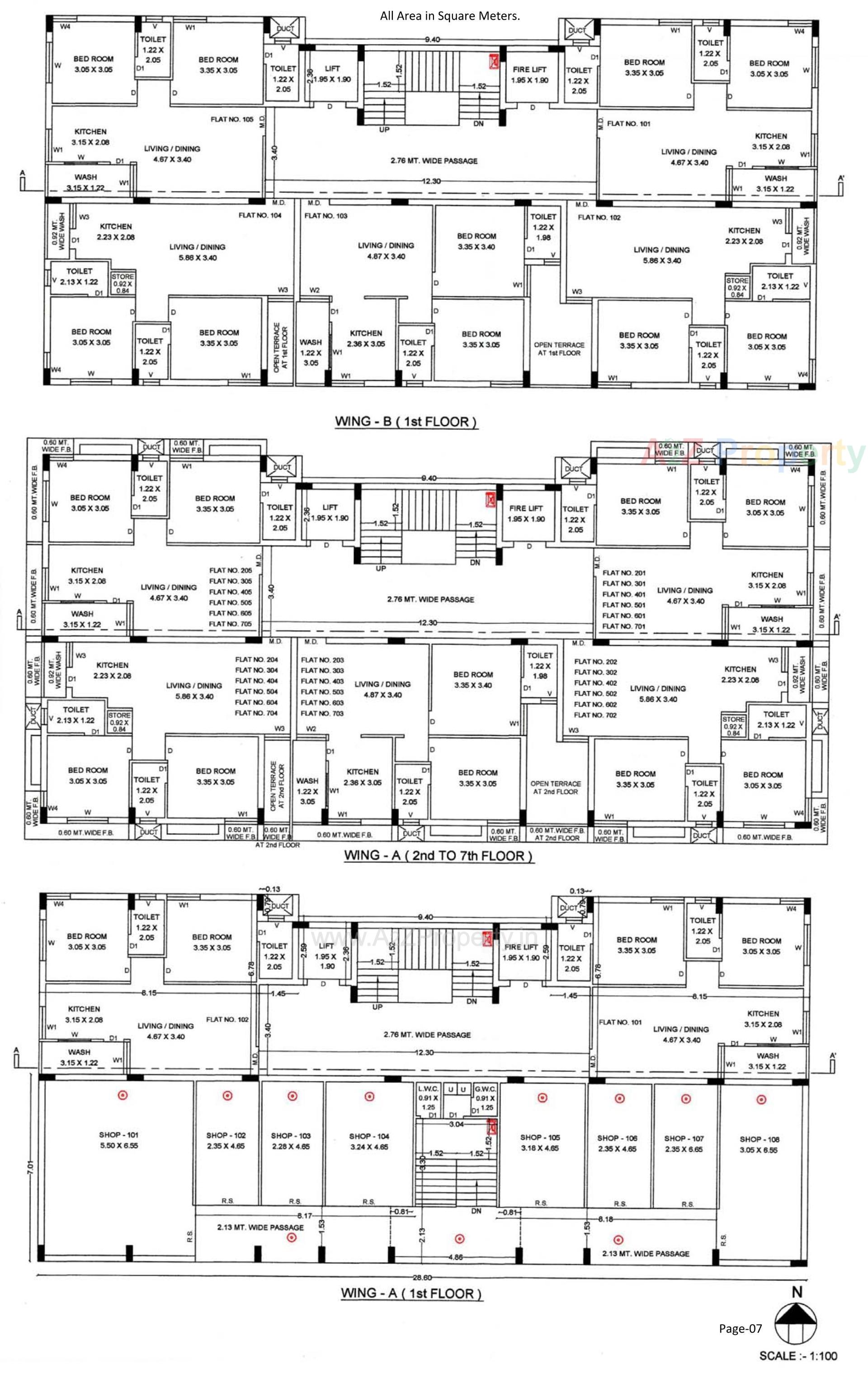 Layout of real estate project Samay Gold located at Ronki, Rajkot, Gujarat