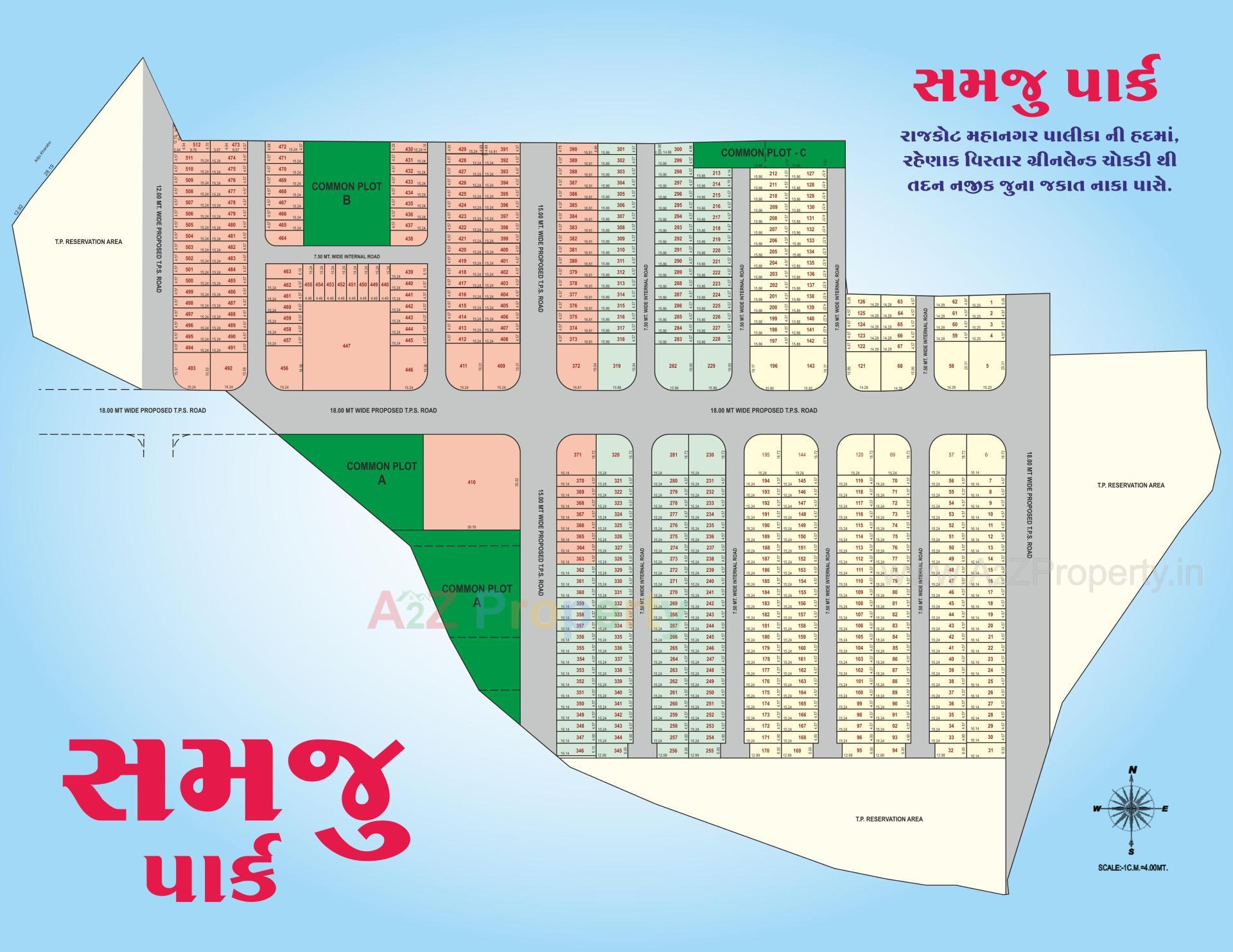 Layout of real estate project Samju Park located at Rajkot, Rajkot, Gujarat