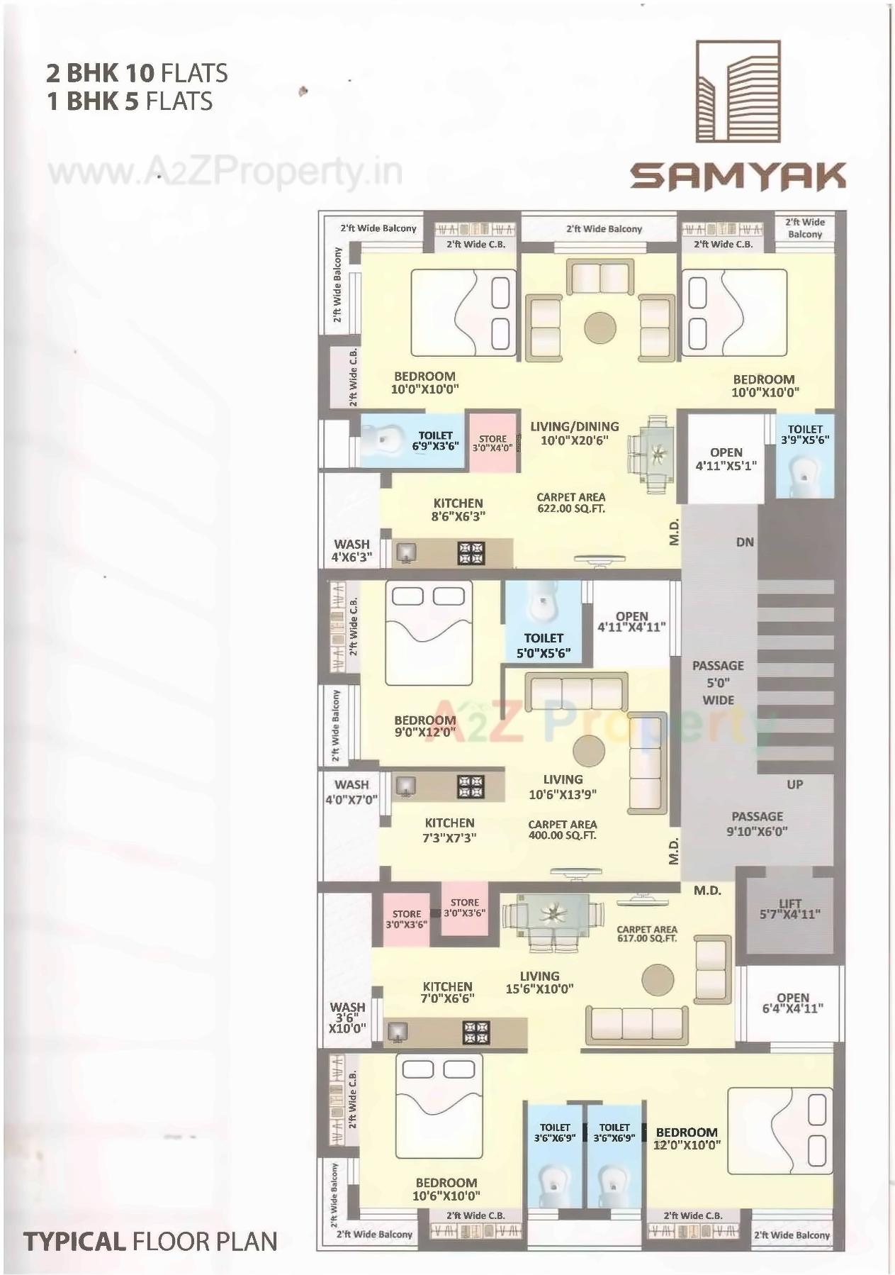 Layout of real estate project Samyak located at Ghanteshwar, Rajkot, Gujarat