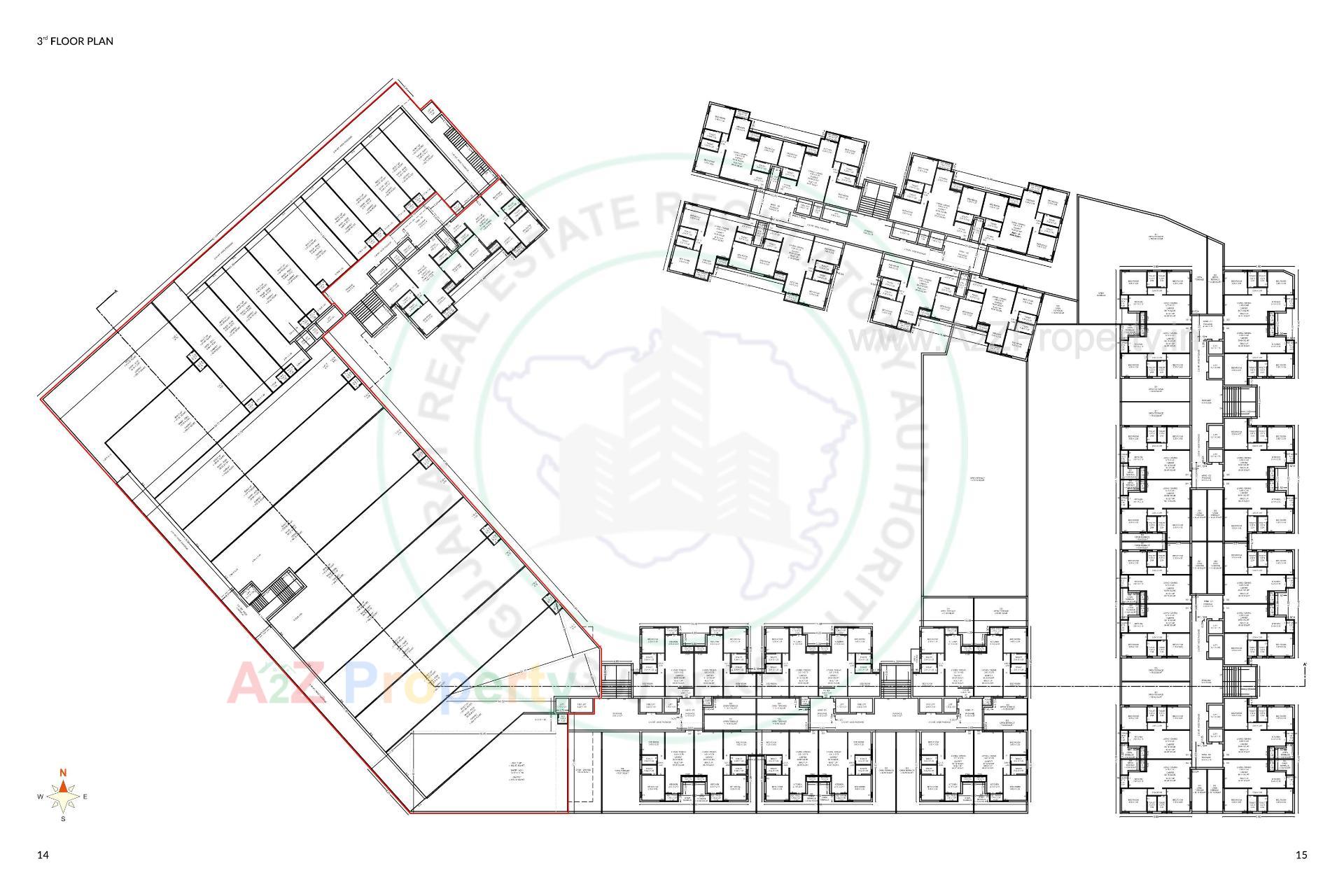 Layout of real estate project Sanatan located at Munjka, Rajkot, Gujarat