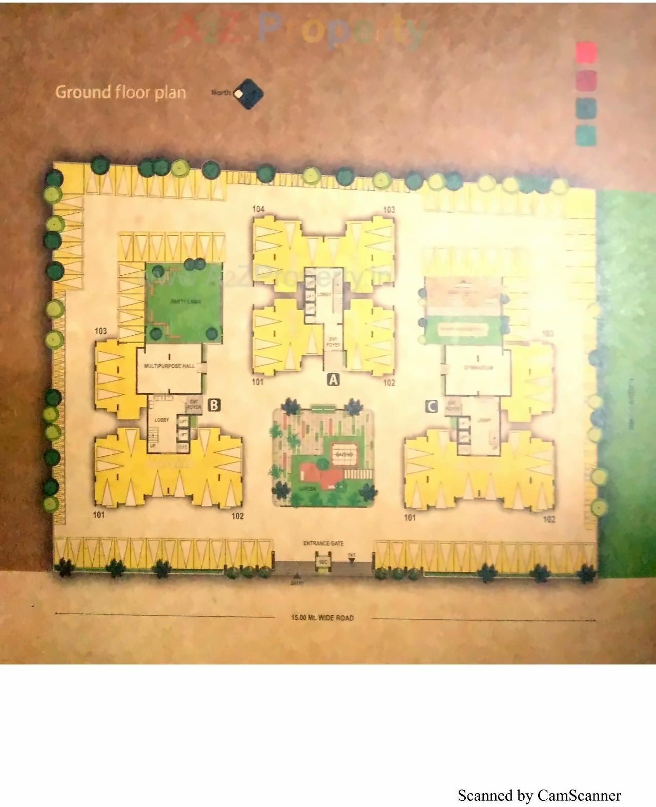 Layout of real estate project Sanidhya located at Mavdi, Rajkot, Gujarat