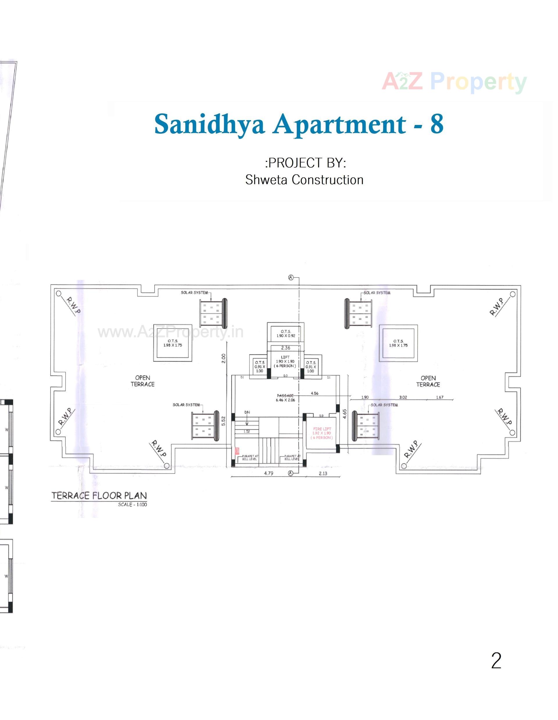 Layout of real estate project Sanidhya Apartment located at Rajkot, Rajkot, Gujarat