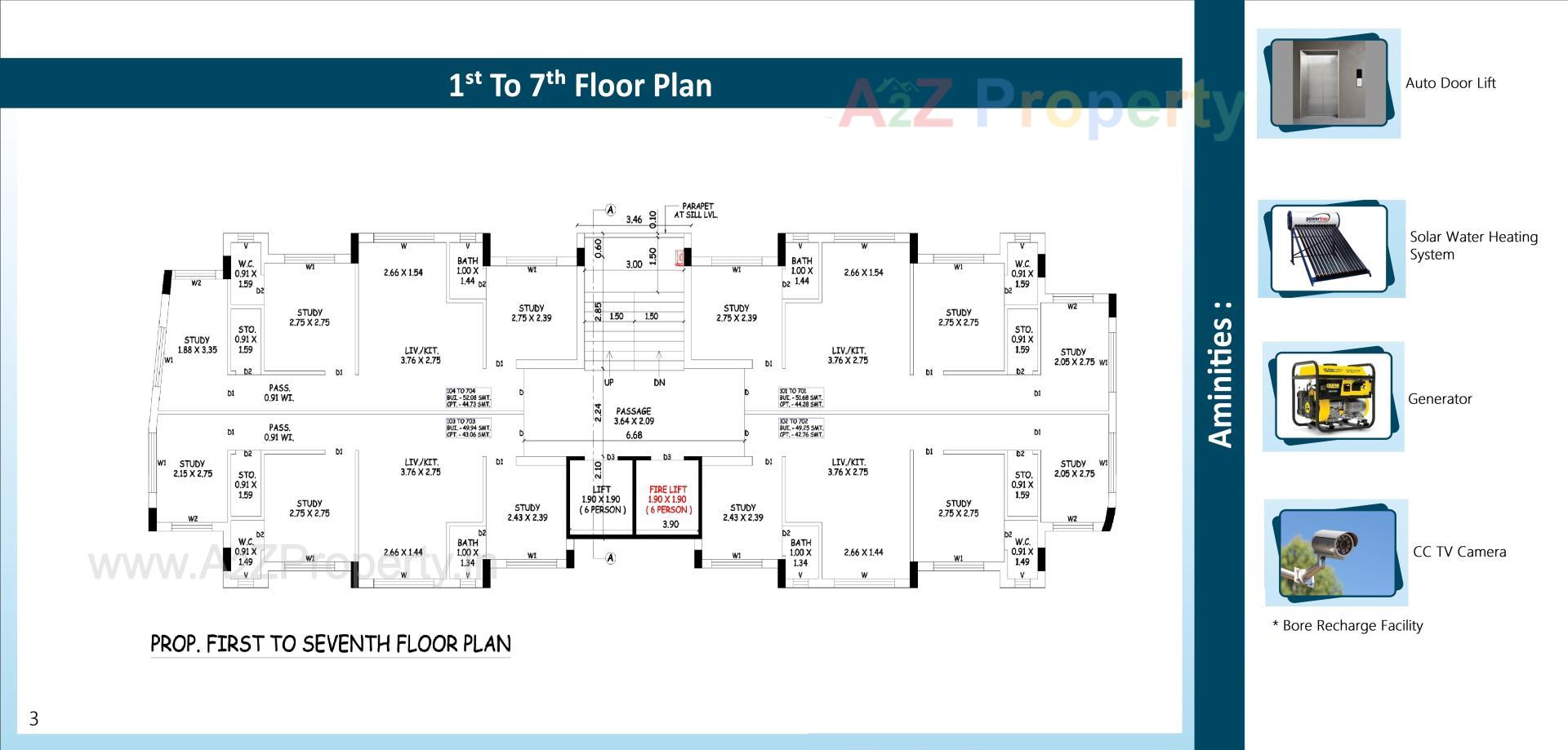 Layout of real estate project Sanidhya Appartment located at Rajkot, Rajkot, Gujarat