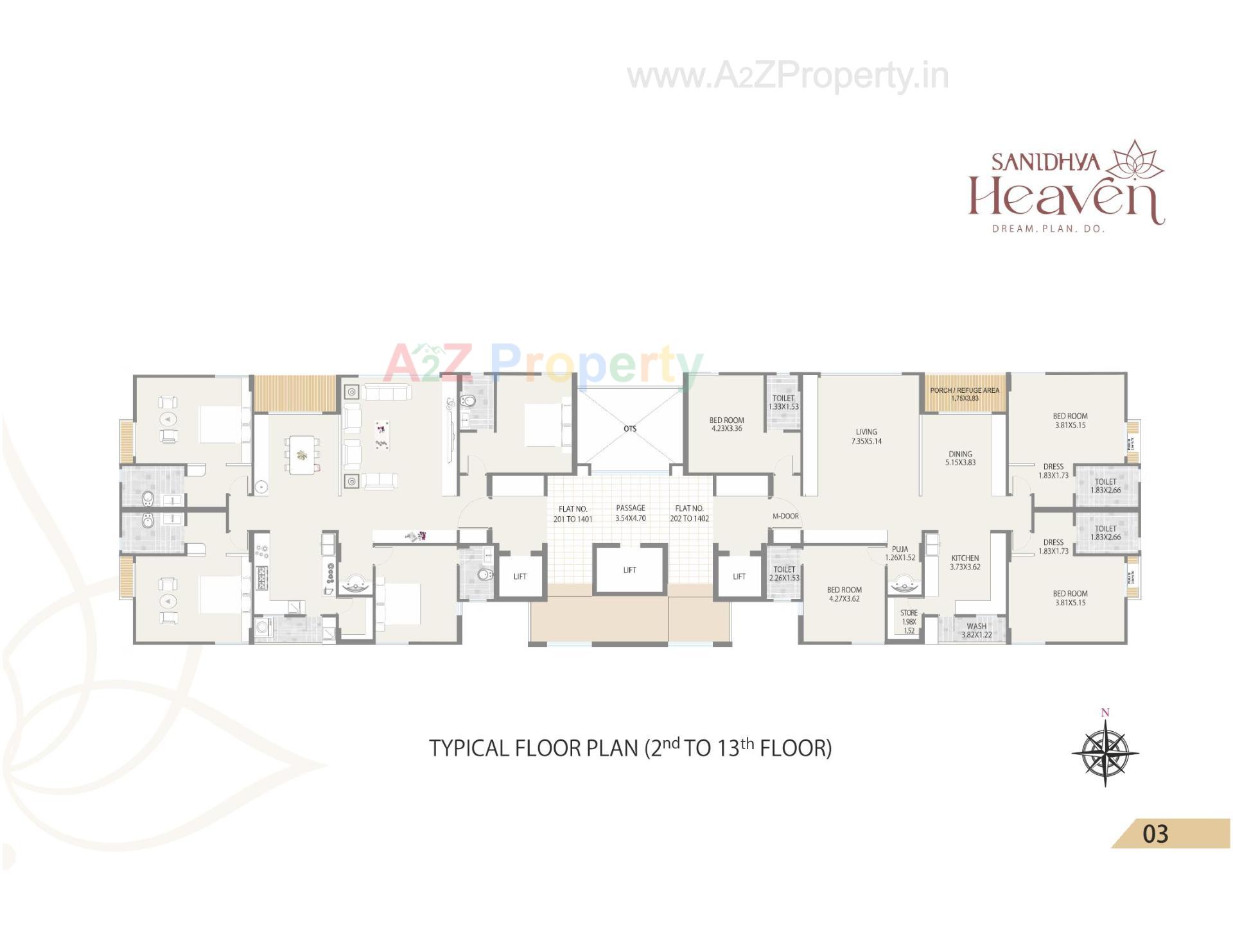 Layout of real estate project Sanidhya Heaven located at Motamava, Rajkot, Gujarat