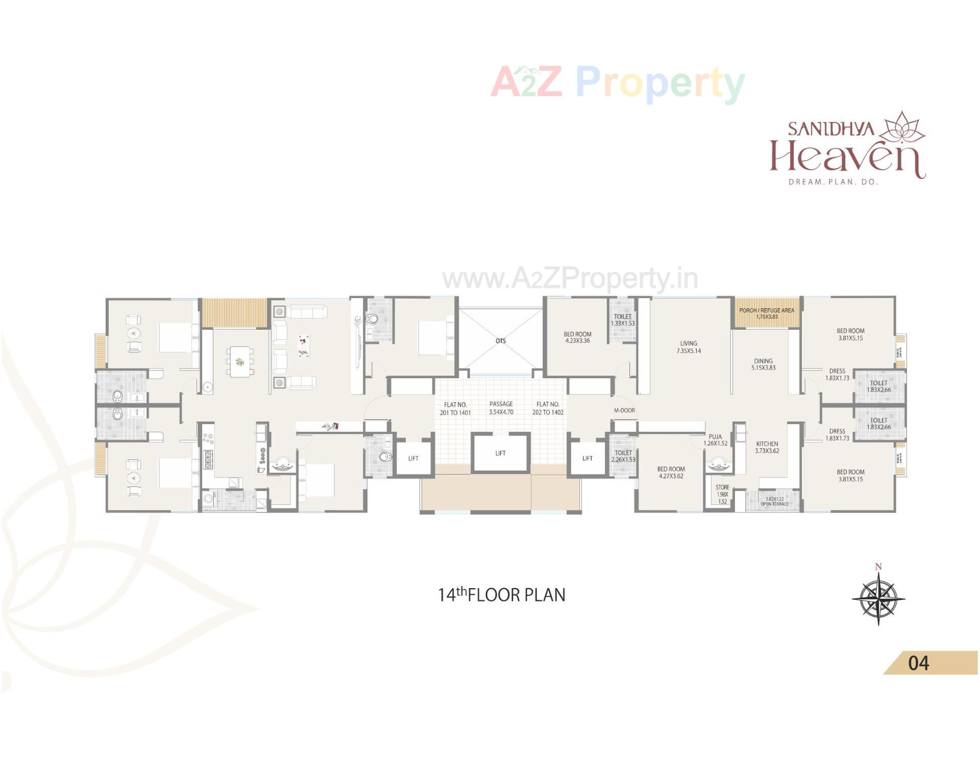 Layout of real estate project Sanidhya Heaven located at Motamava, Rajkot, Gujarat