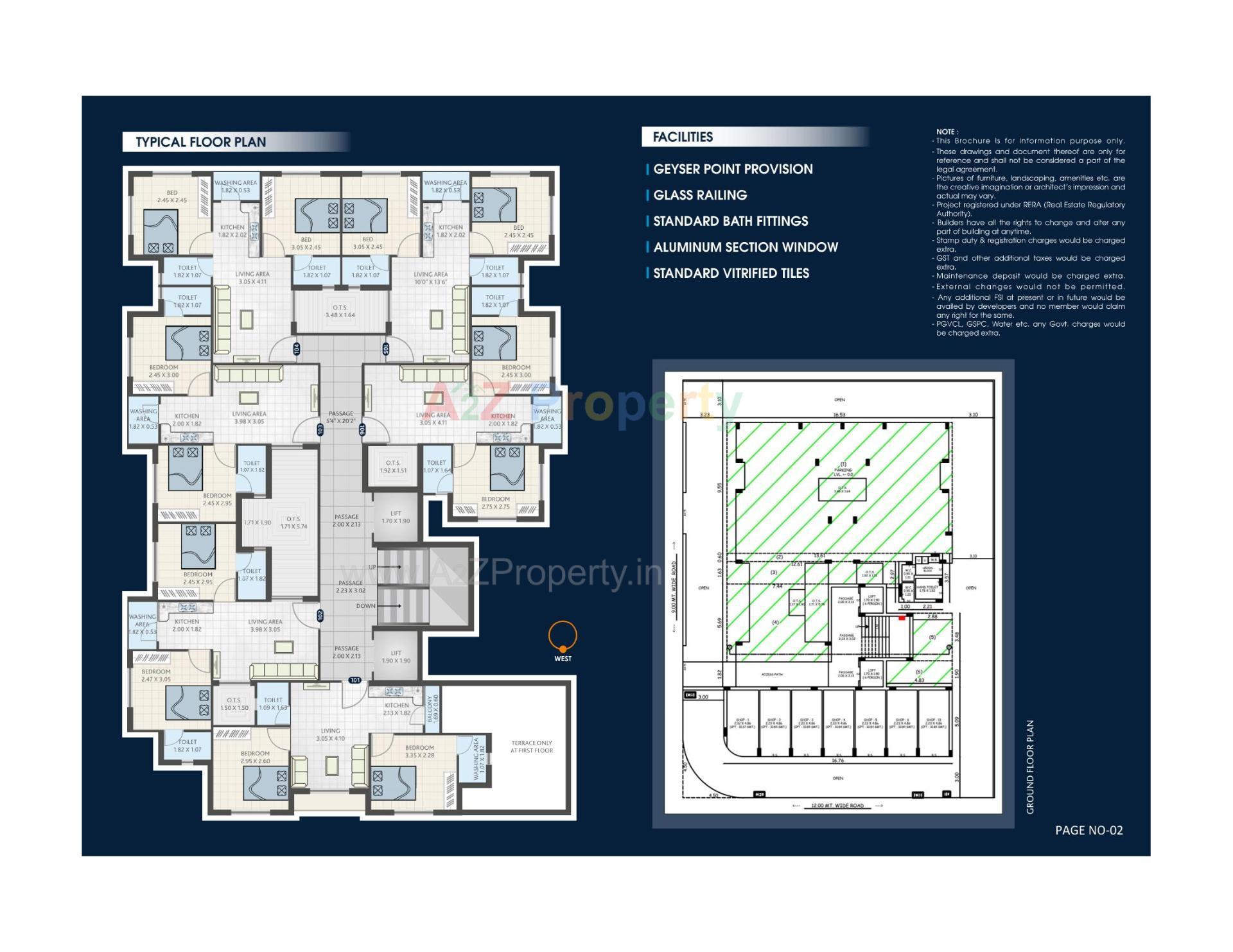 Layout of real estate project Sankalp Siddh Heights located at Raiya, Rajkot, Gujarat