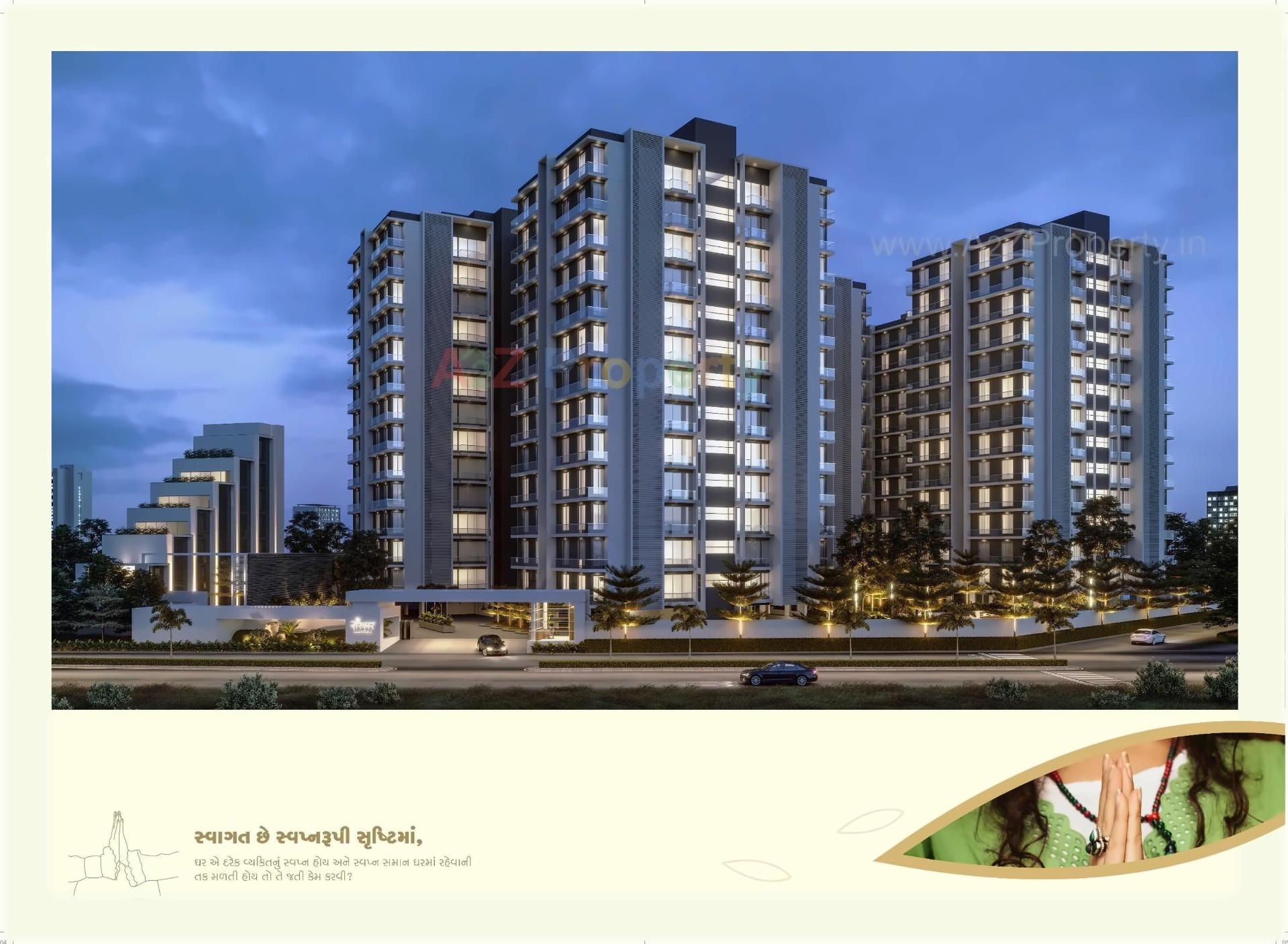 3D Elevation of real estate project Sanskar Sanidhya located at Rajkot, Rajkot, Gujarat