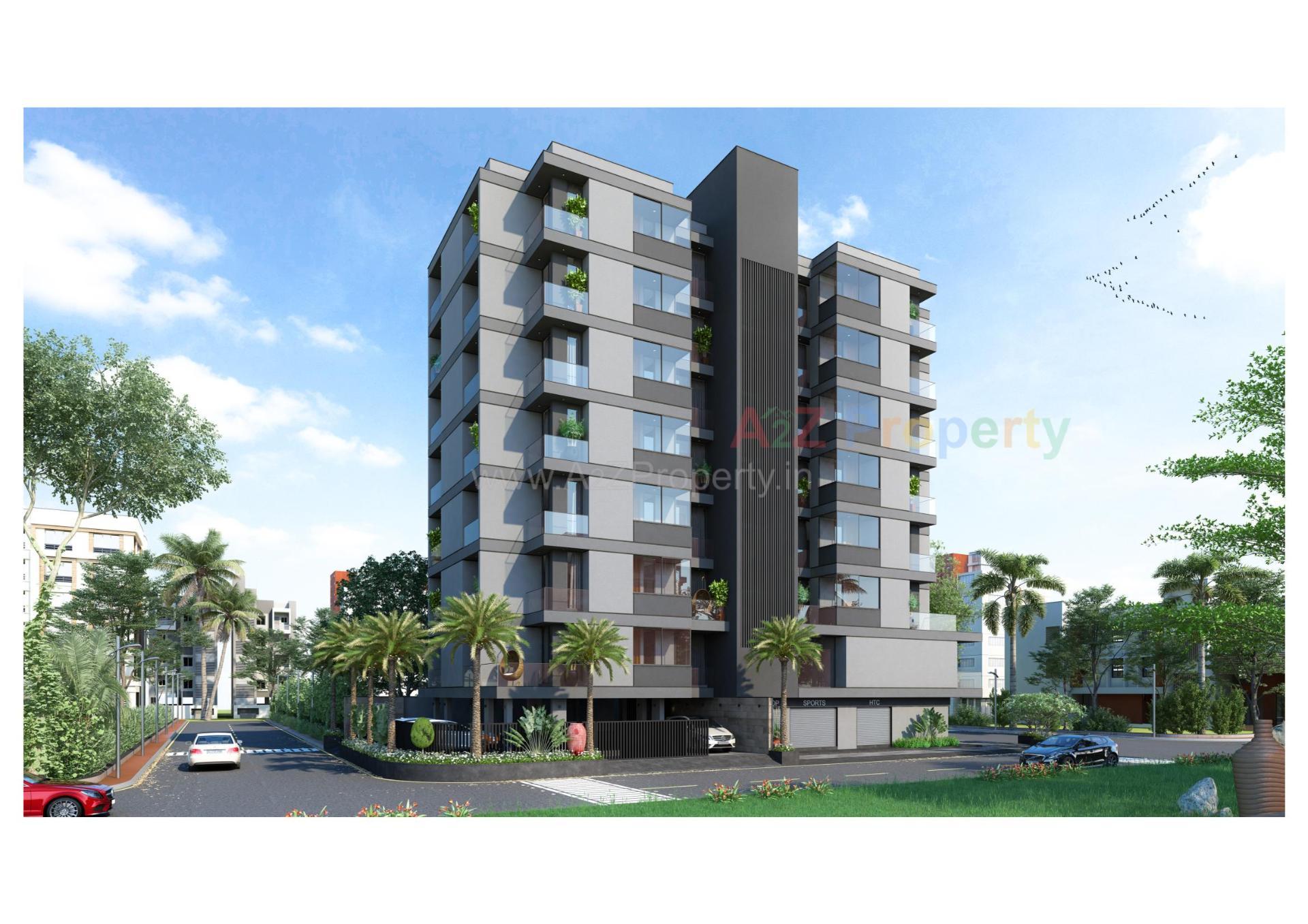 3D Elevation of real estate project Sanskruti Aangan located at Rajkot, Rajkot, Gujarat