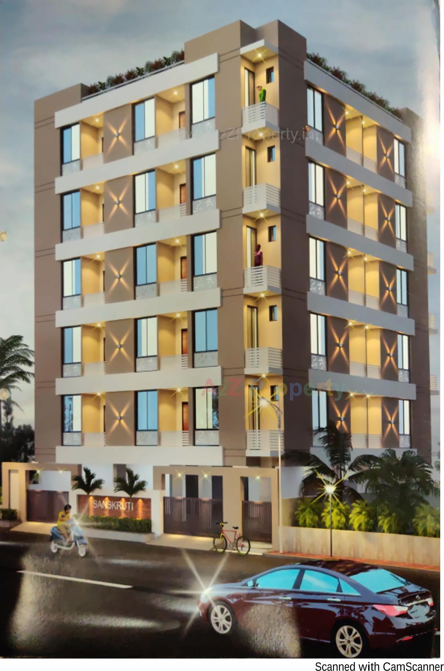 3D Elevation of real estate project Sanskruti located at Rajkot, Rajkot, Gujarat