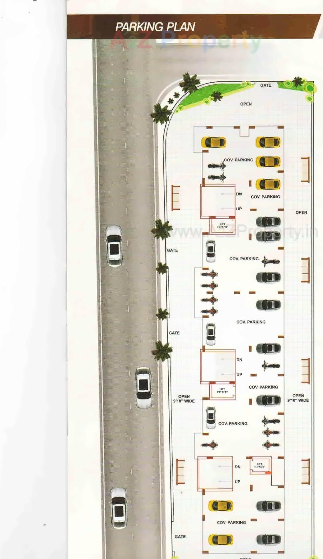 Layout of real estate project Santosh Palace located at Raiya, Rajkot, Gujarat