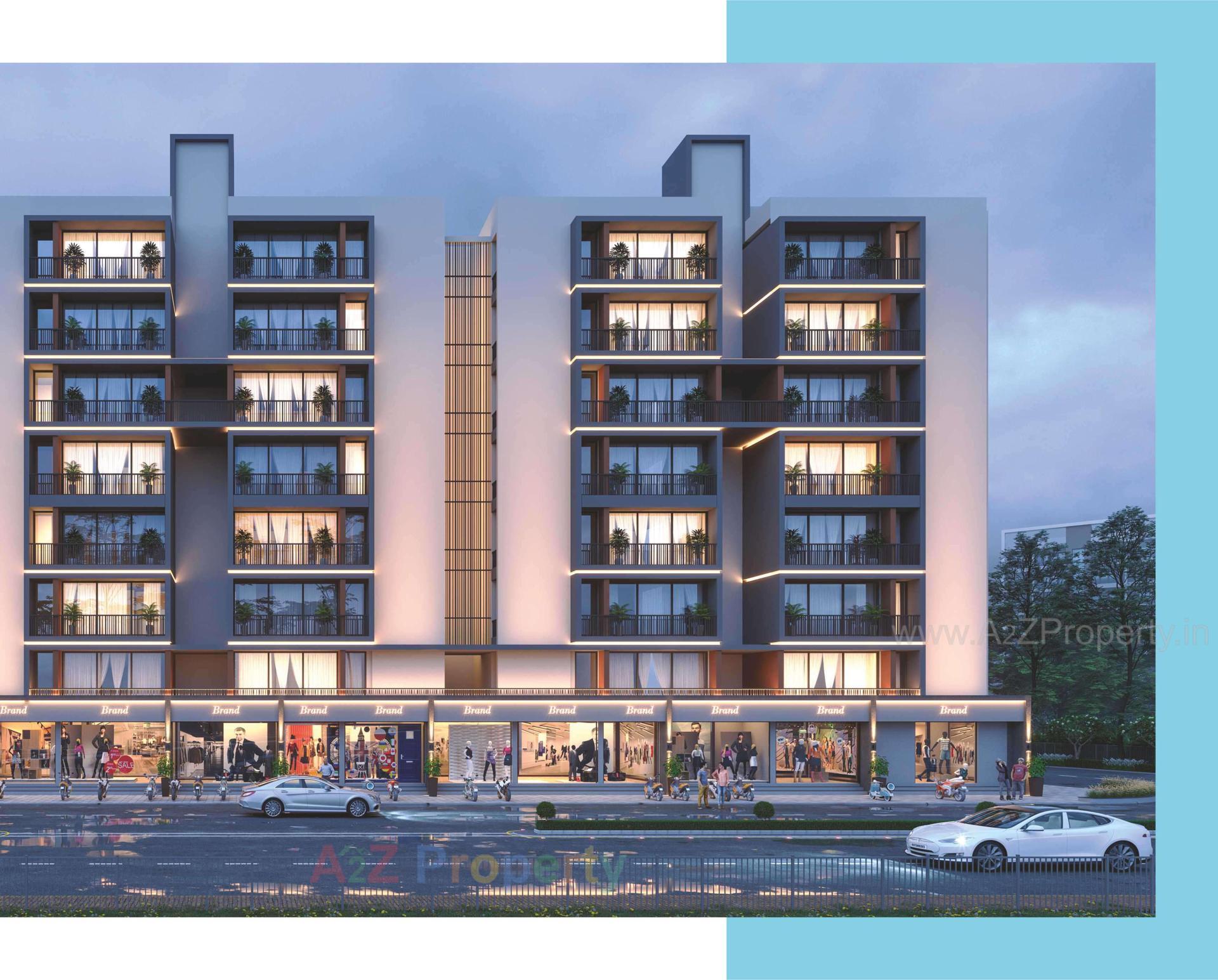3D Elevation of real estate project Sapphire Elegance located at Rajkot, Rajkot, Gujarat