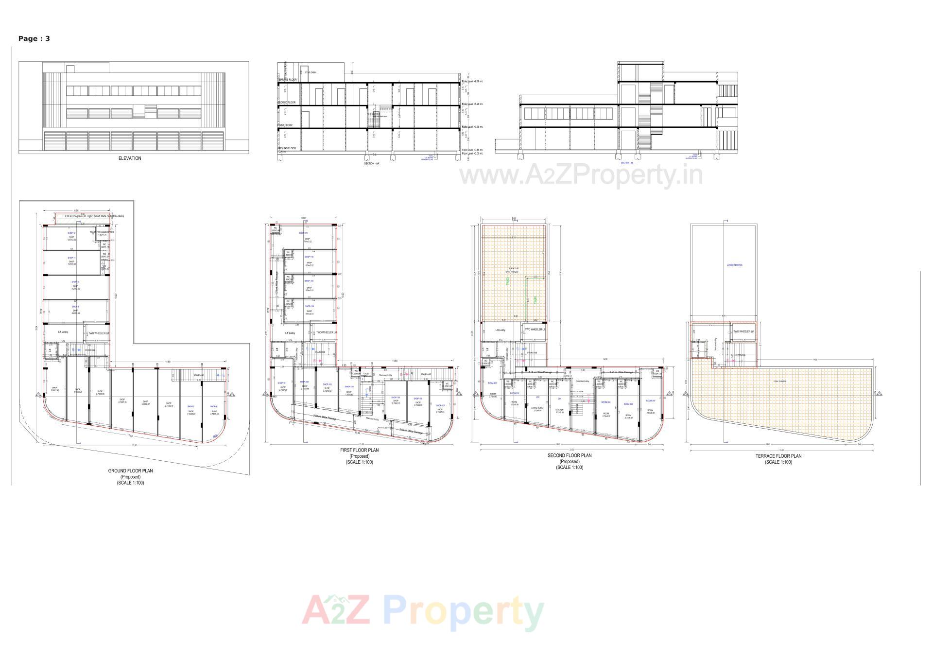Layout of real estate project Sarthak Square located at Rajkot, Rajkot, Gujarat