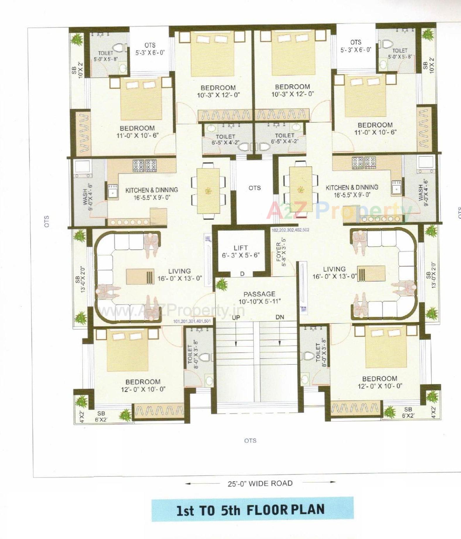 Layout of real estate project Sarvottam Avenue located at Mavdi, Rajkot, Gujarat