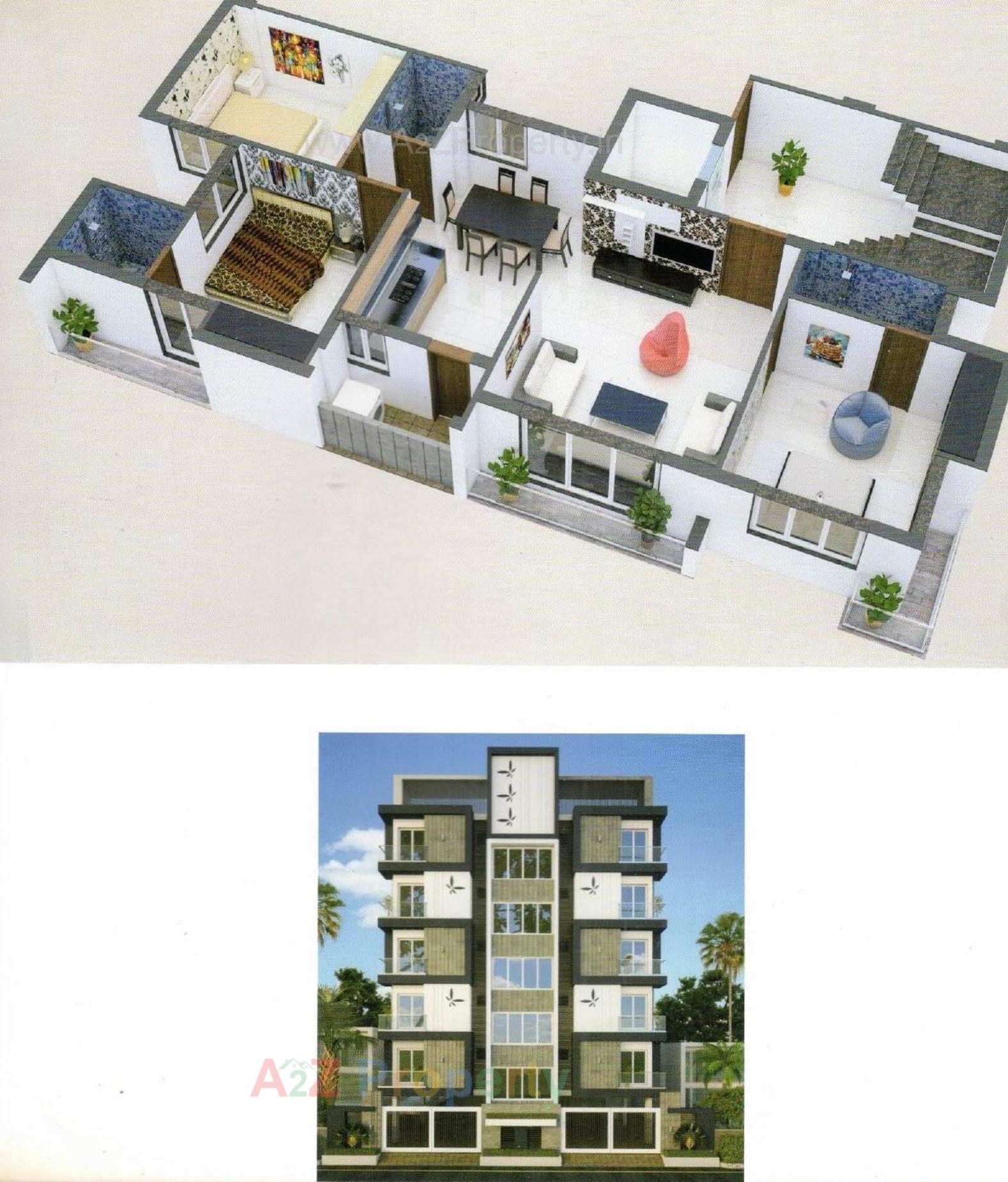 Layout of real estate project Sarvottam Avenue located at Mavdi, Rajkot, Gujarat
