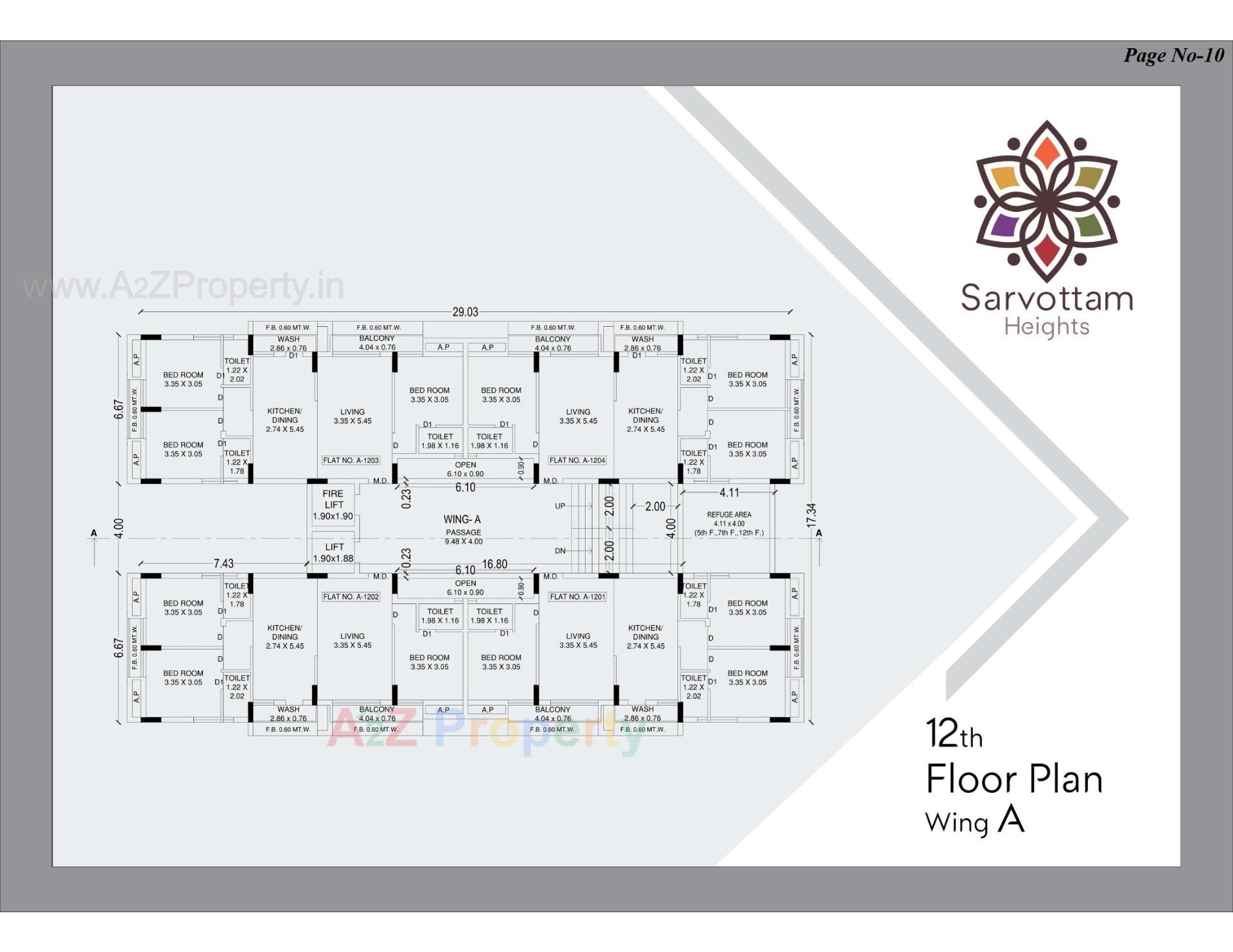 Layout of real estate project Sarvottam Heights located at Kangashiyali, Rajkot, Gujarat
