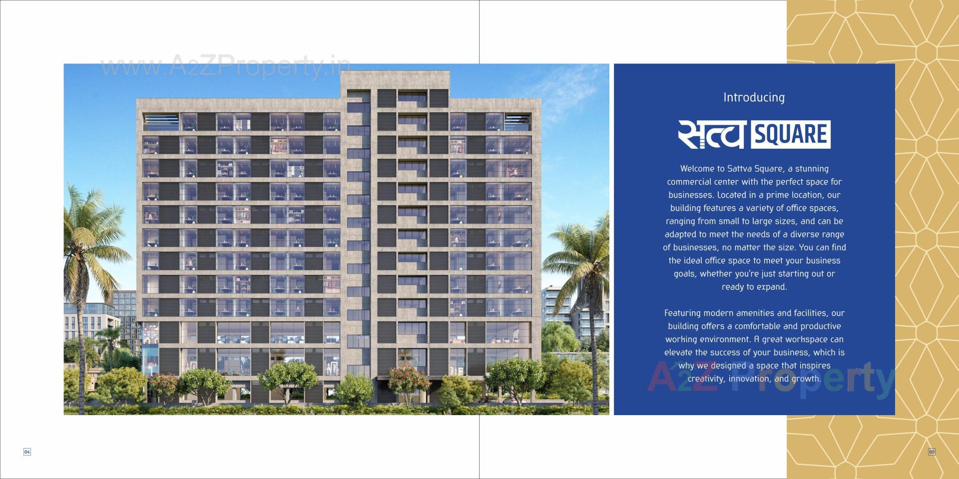 3D Elevation of real estate project Sattva Square located at Nanamava, Rajkot, Gujarat