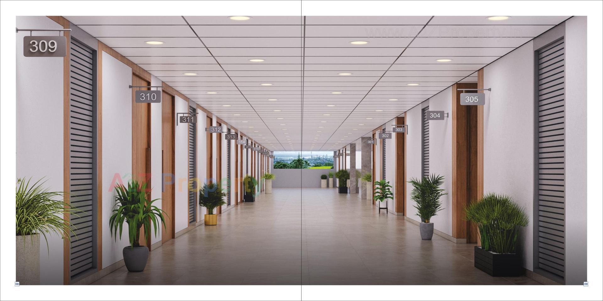 3D Elevation of real estate project Sattva Square located at Nanamava, Rajkot, Gujarat