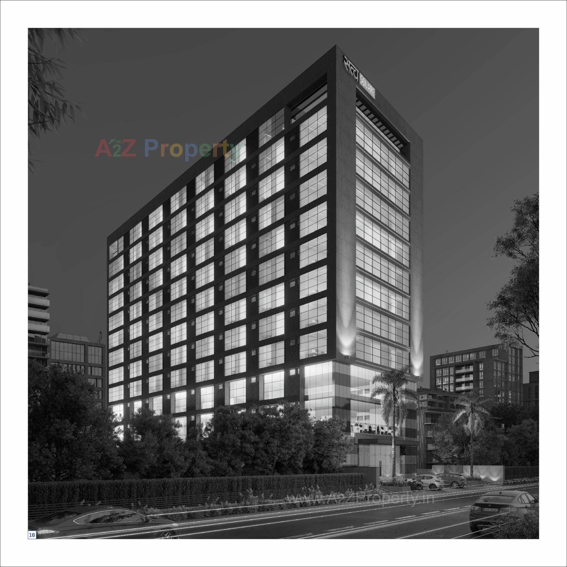 3D Elevation of real estate project Sattva Square located at Nanamava, Rajkot, Gujarat