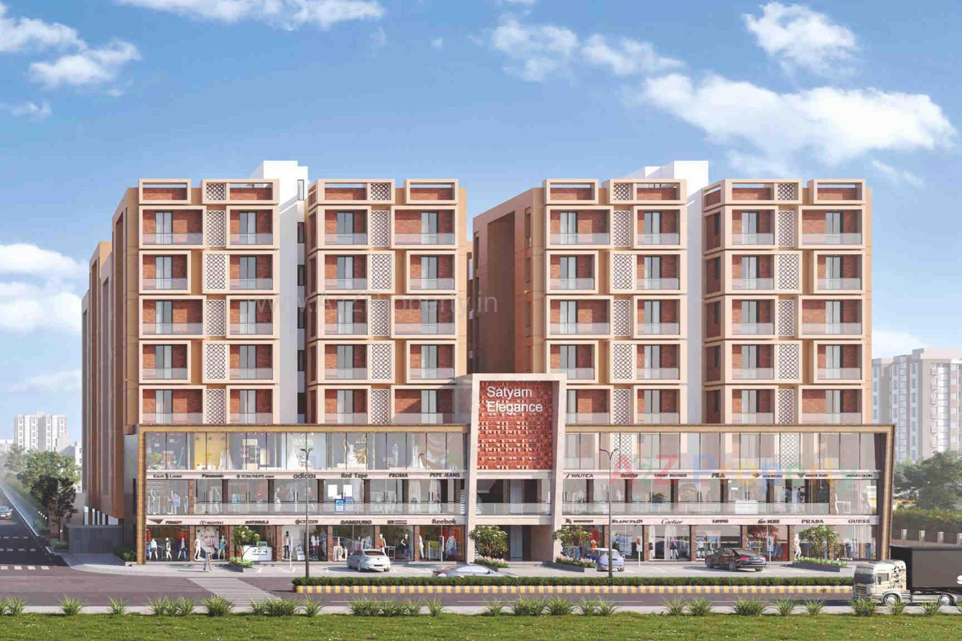 3D Elevation of real estate project Satyam Elegance located at Rajkot, Rajkot, Gujarat