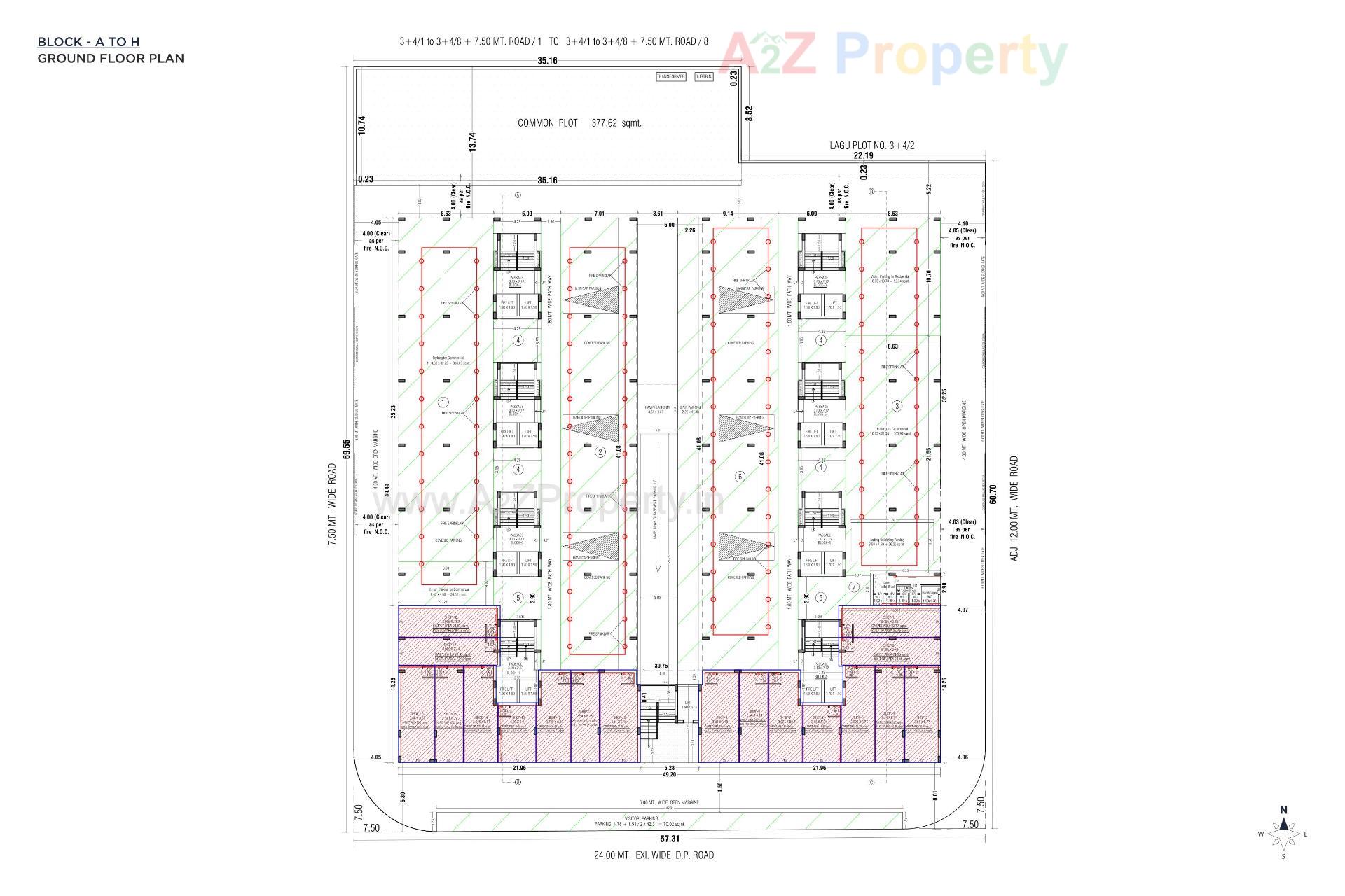 Layout of real estate project Satyam Elegance located at Rajkot, Rajkot, Gujarat